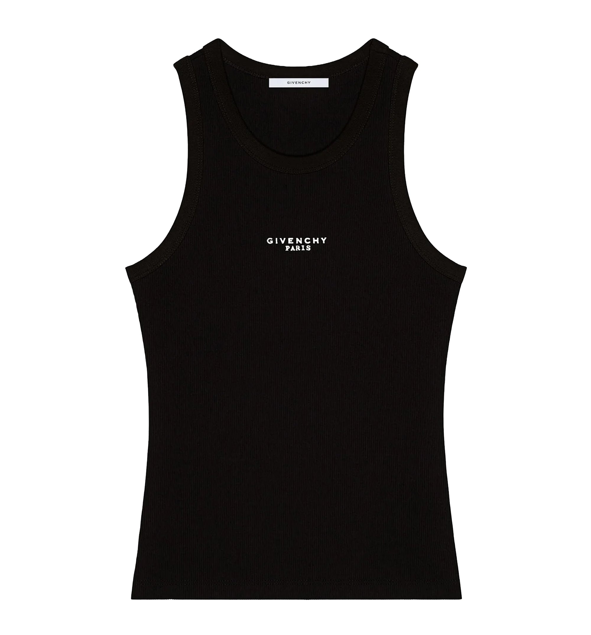 Slim Fit Tank Top In Cotton With Givenchy Paris Print