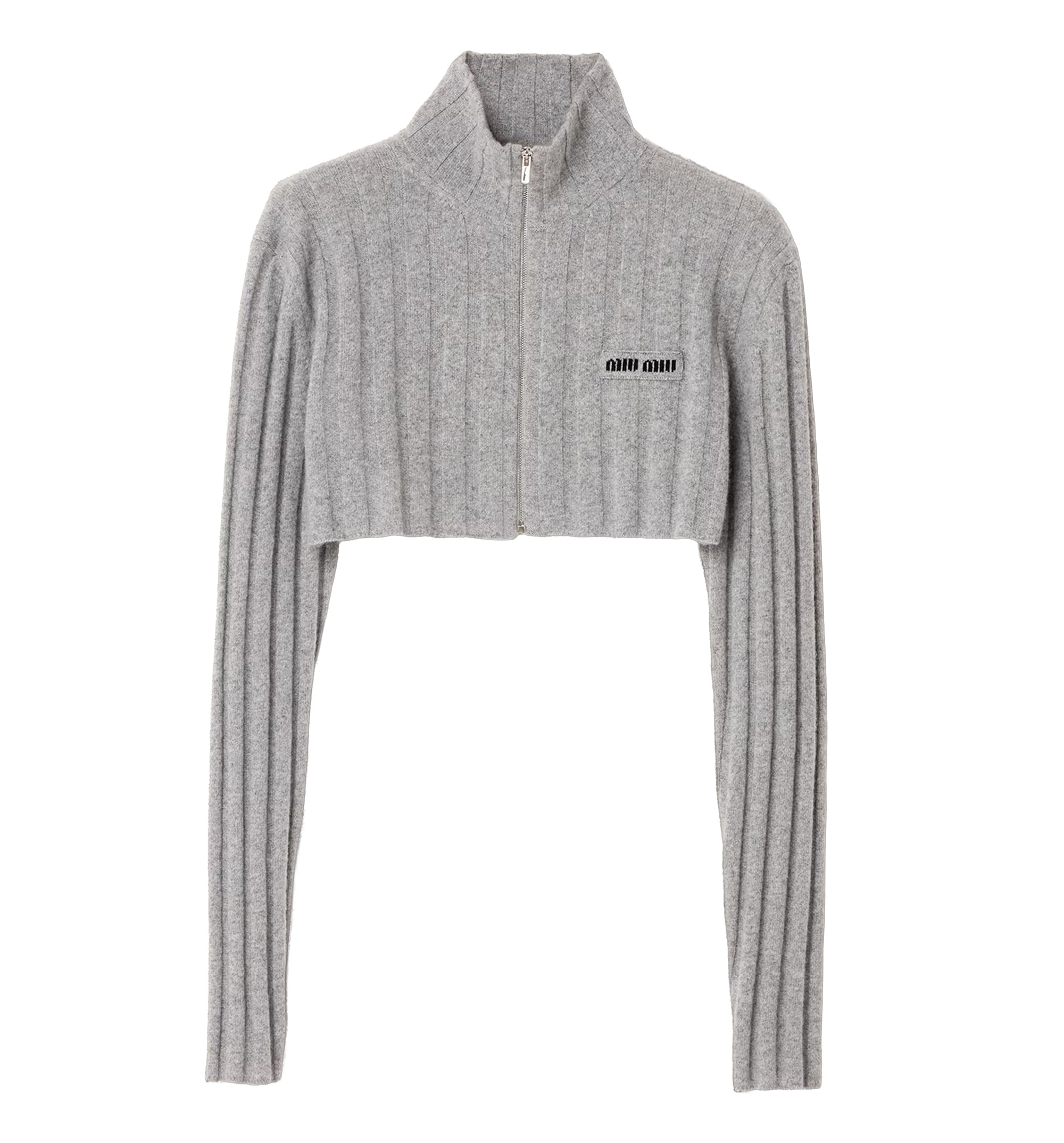 Cropped Wool and Cashmere Cardigan