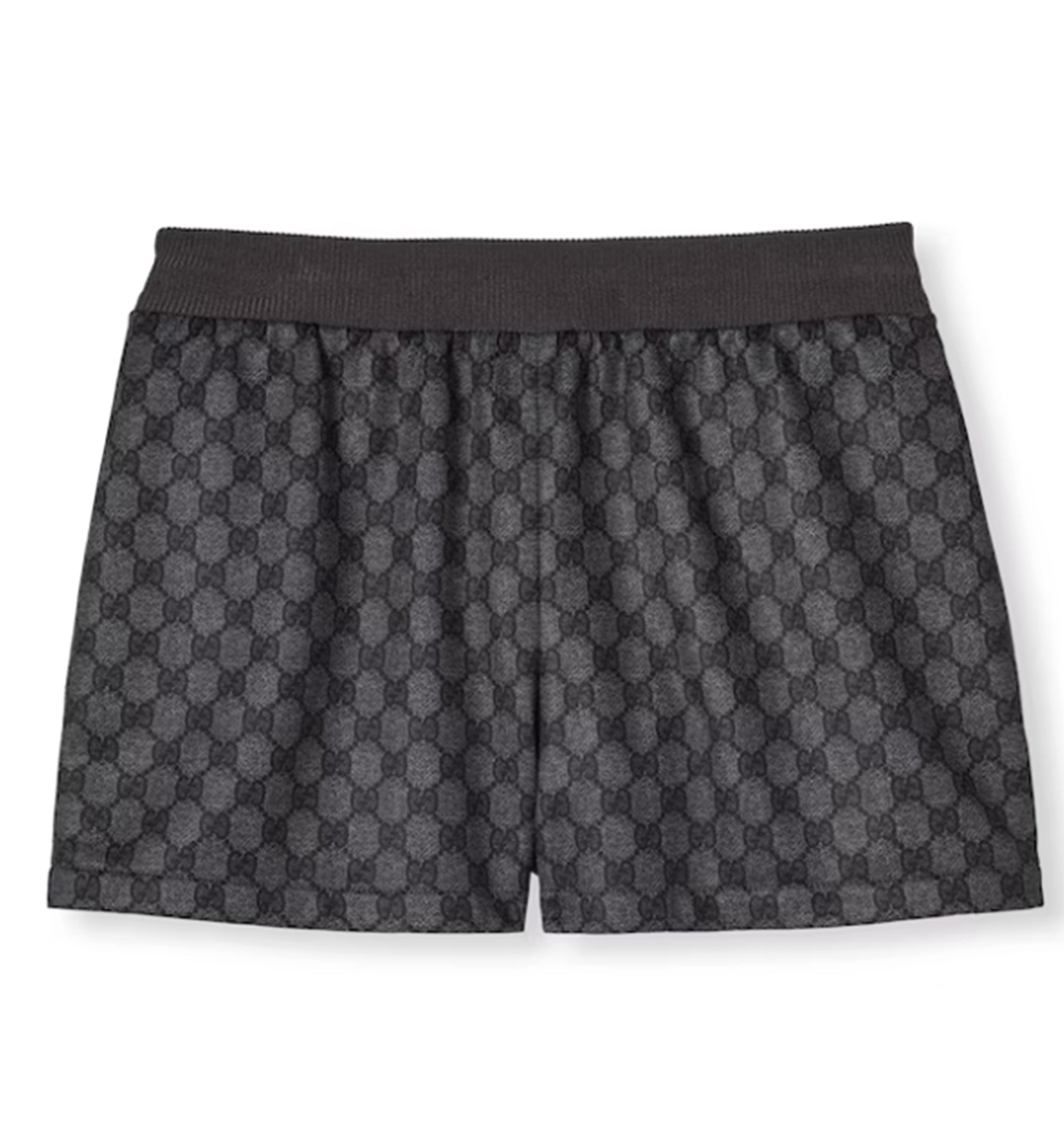 Printed Technical Jersey Shorts - Grey