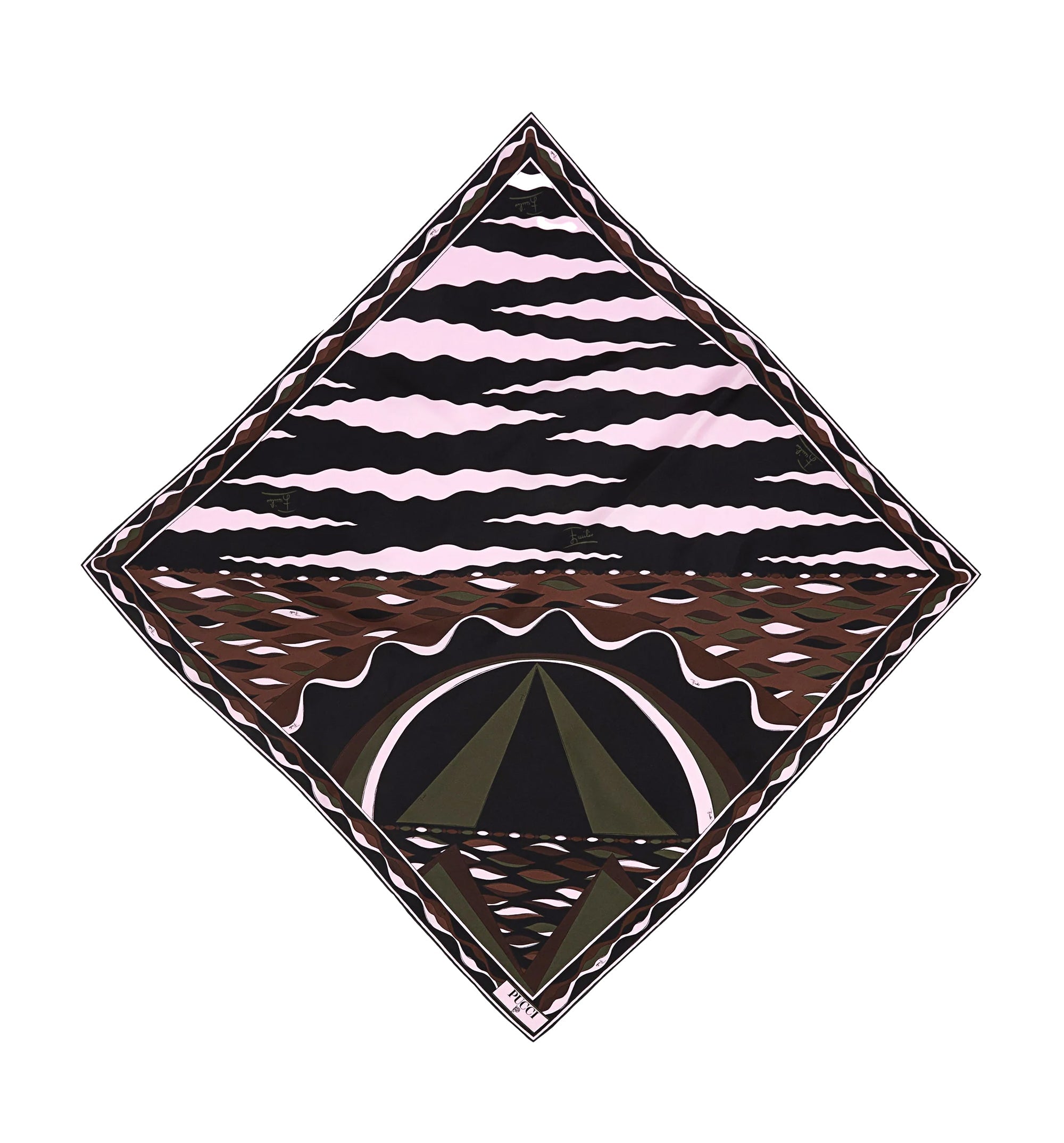Mixed Print Silk Scarf