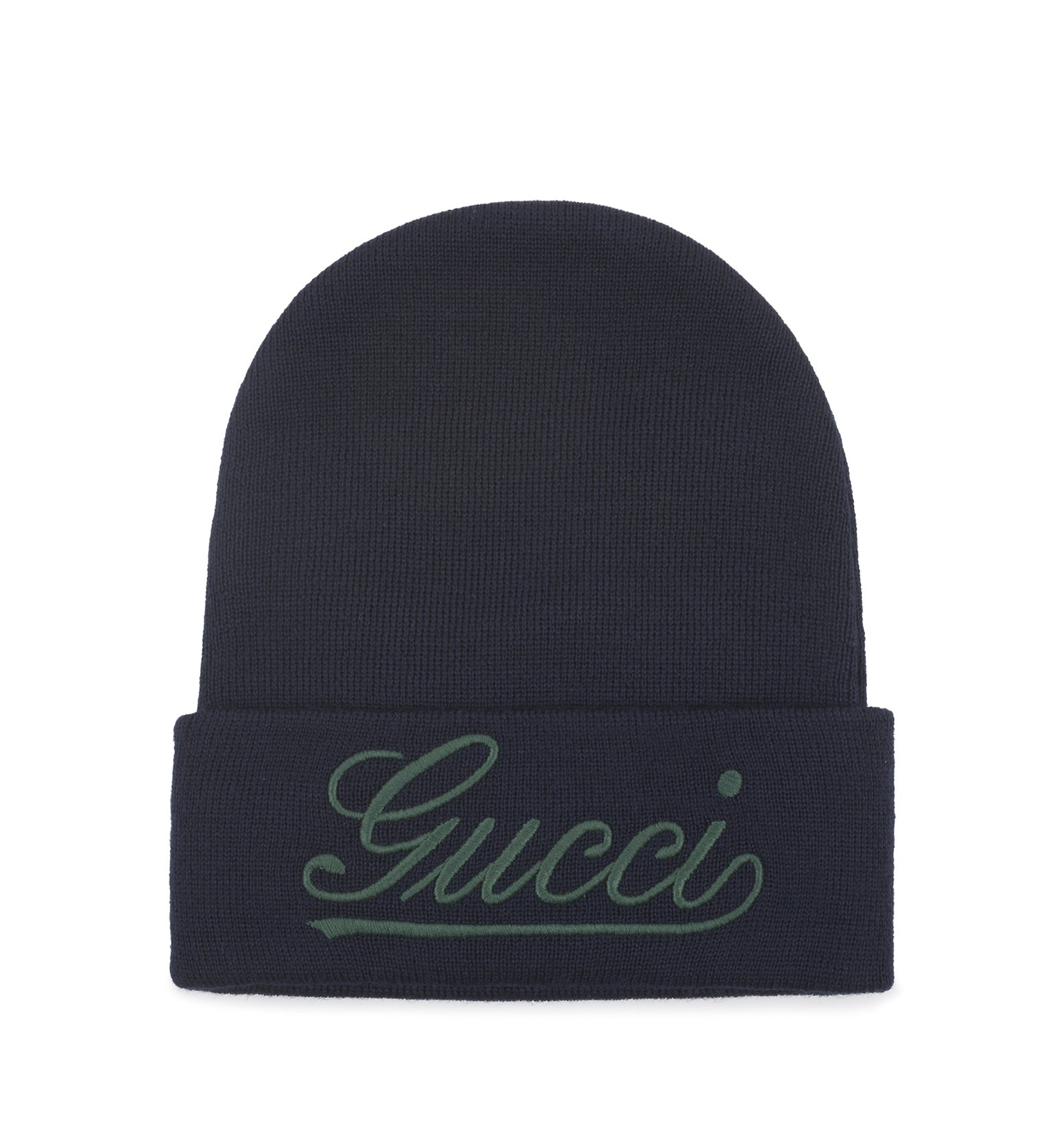 Wool Beanie With Gucci Embroidery