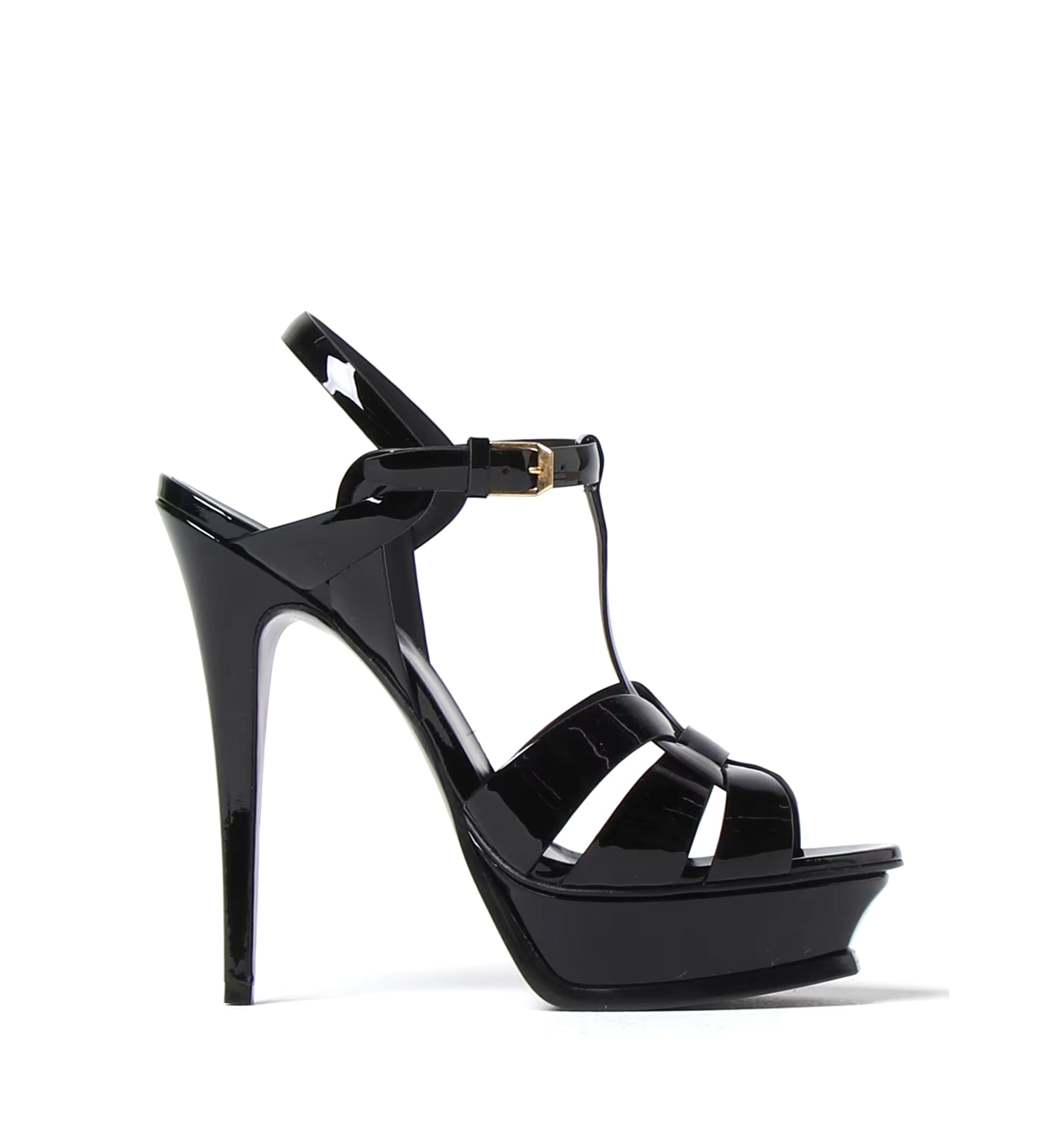 Tribute Platform Sandals In Patent Leather