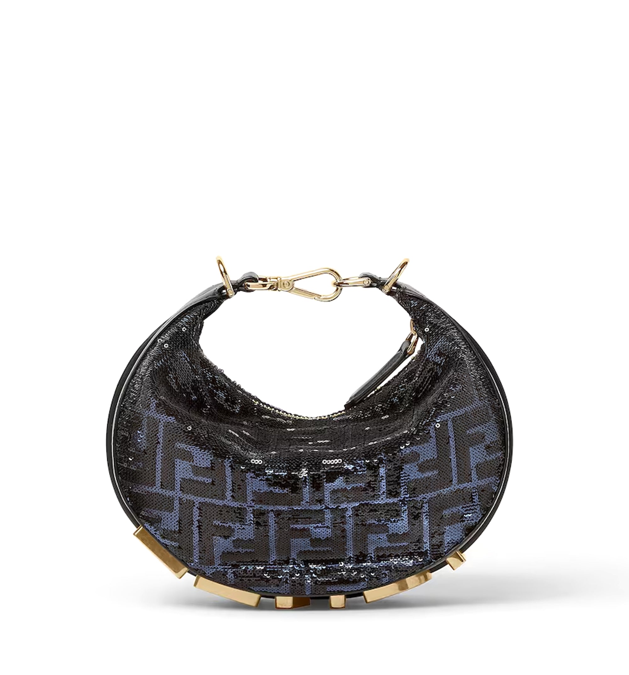 Embellished fabric mini Fendigraphy handbag