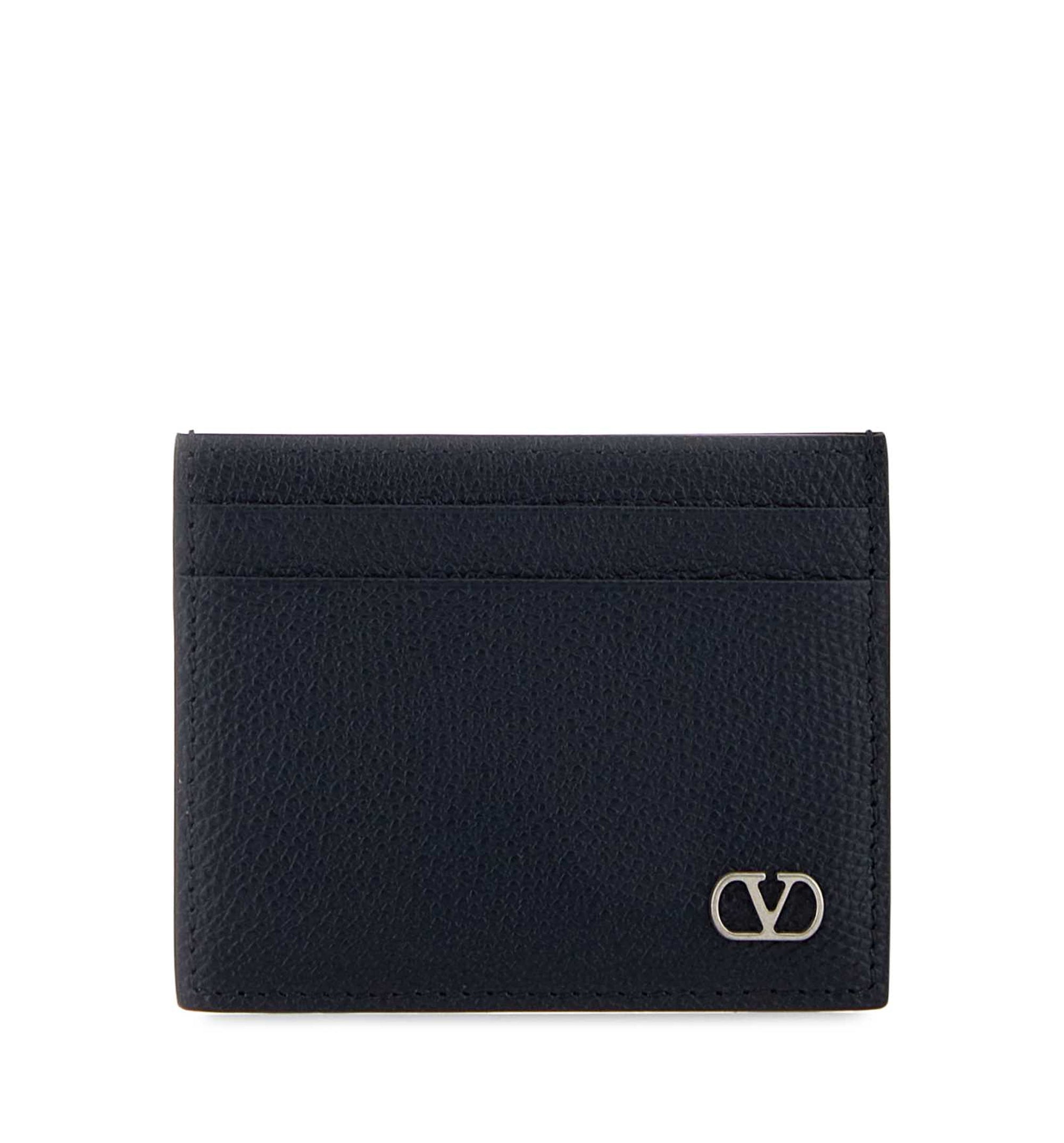 VLogo Signature Leather Card Holder