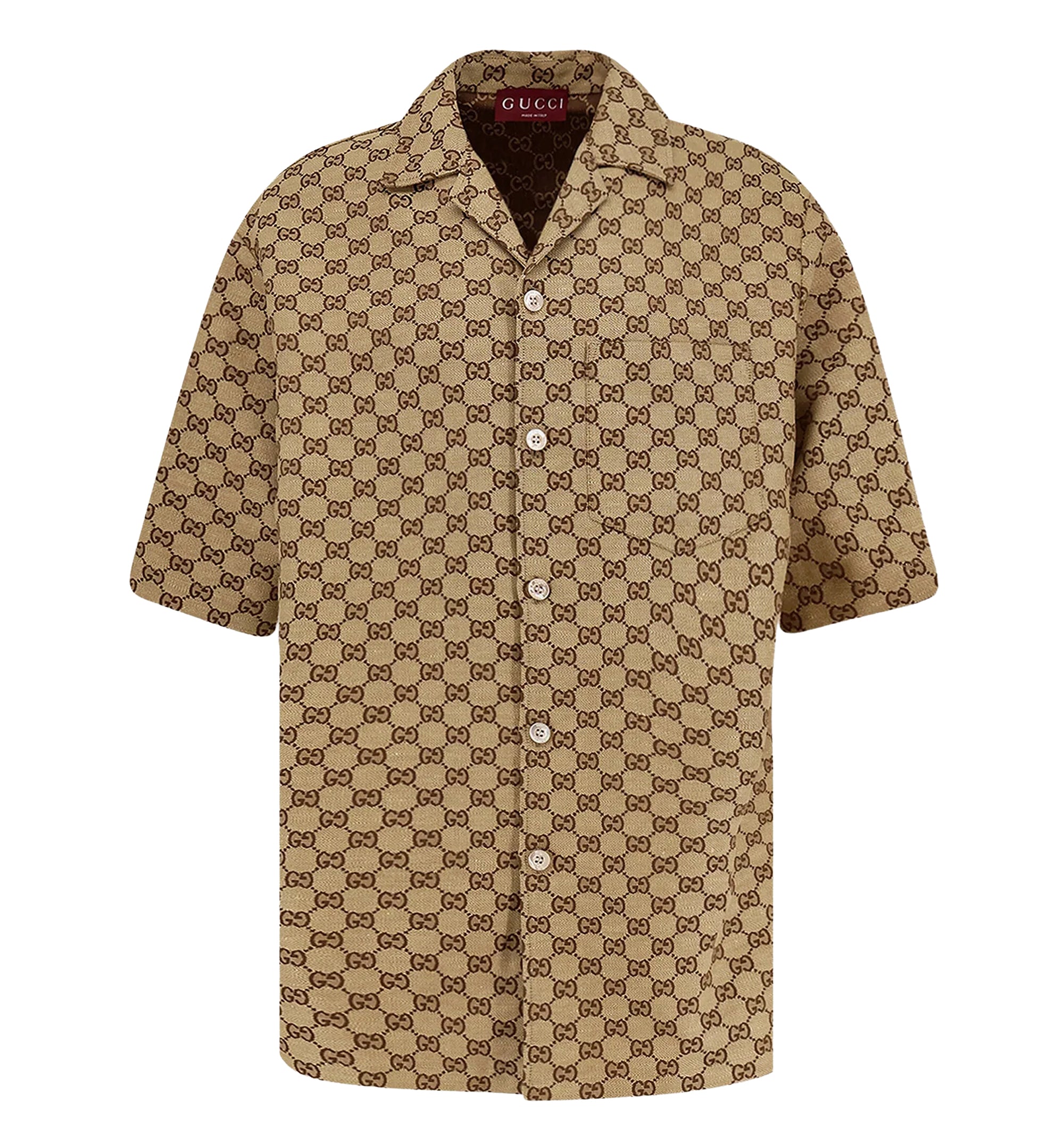 GG Linen Blend Canvas Shirt