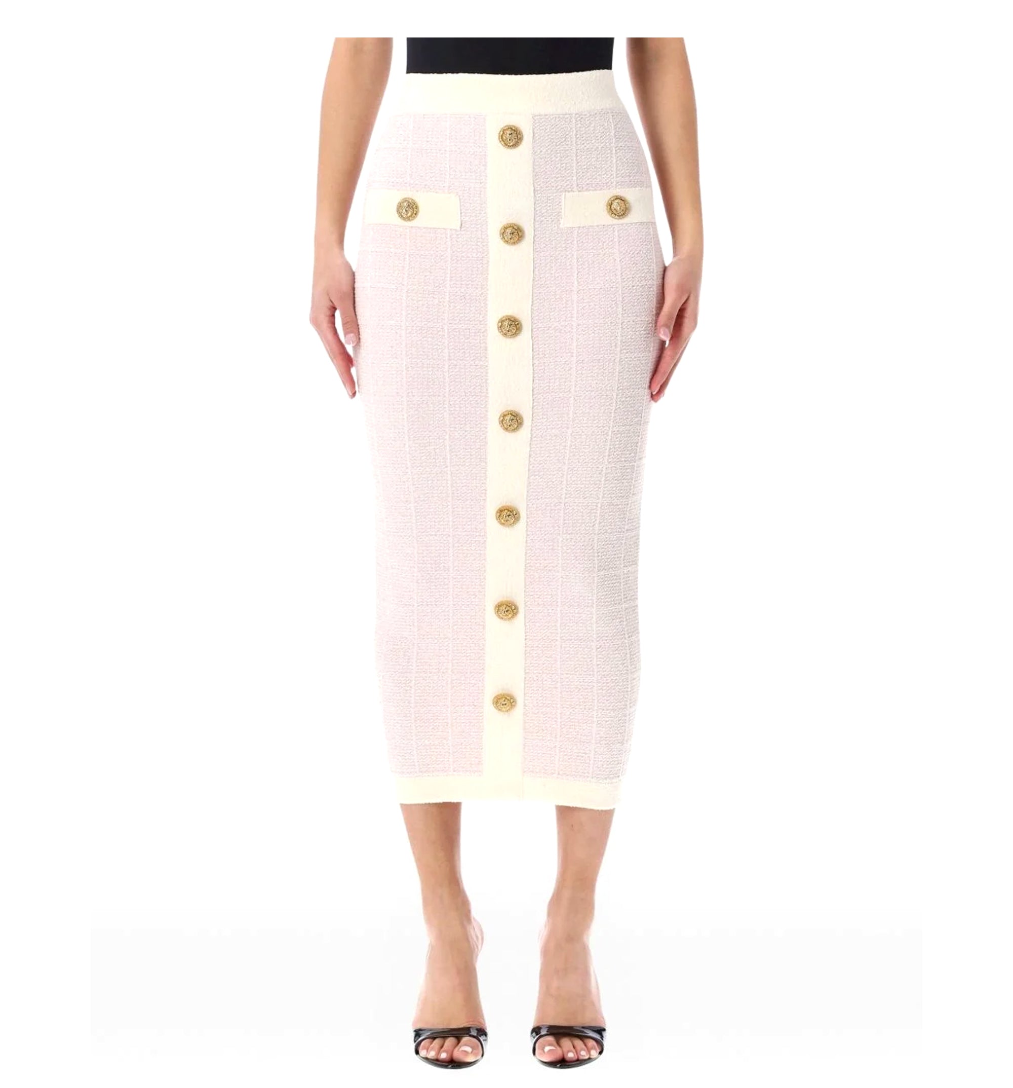 Tweed long skirt
