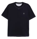 Cotton jersey crew neck T-shirt with logo