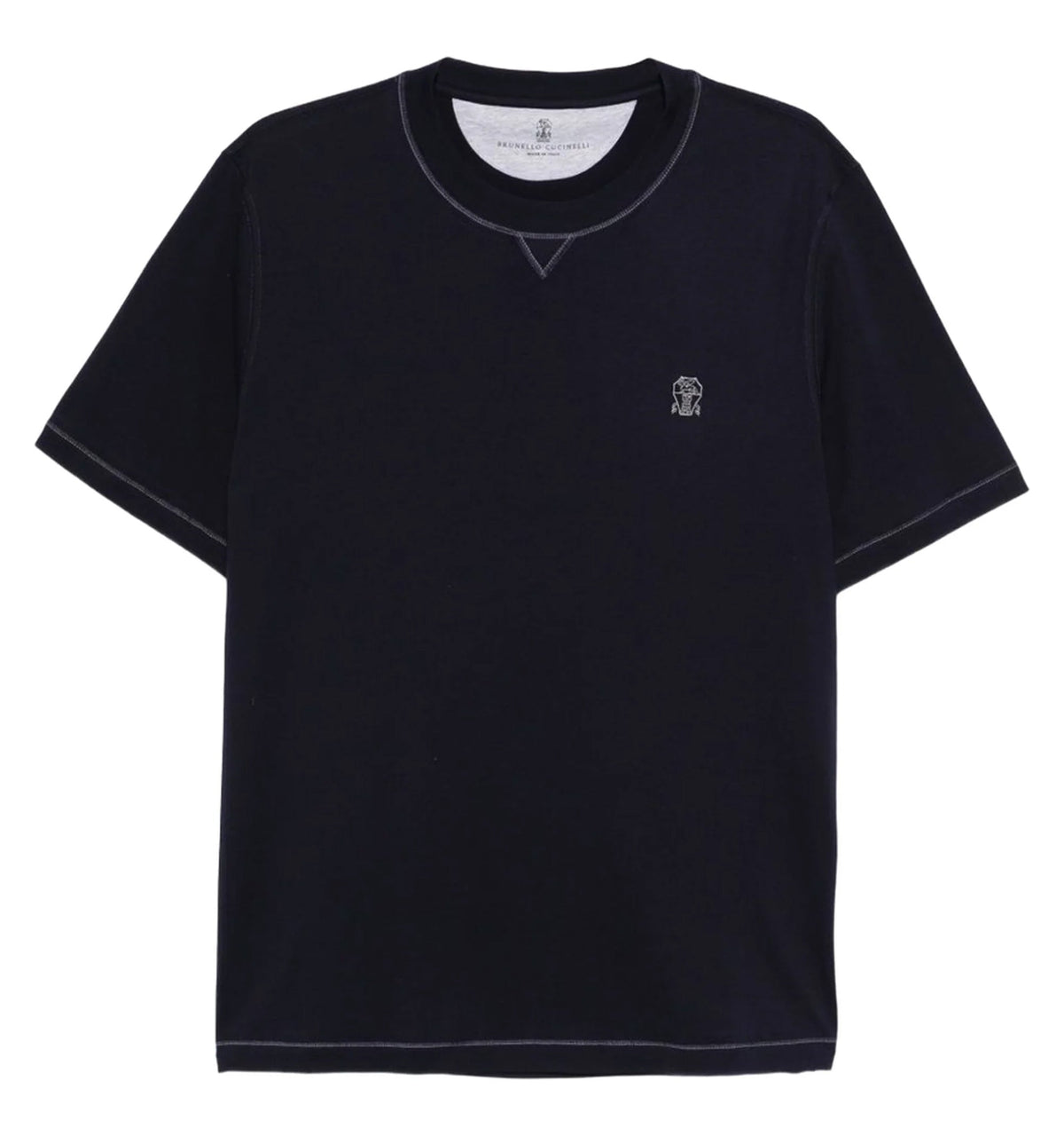 Cotton jersey crew neck T-shirt with logo