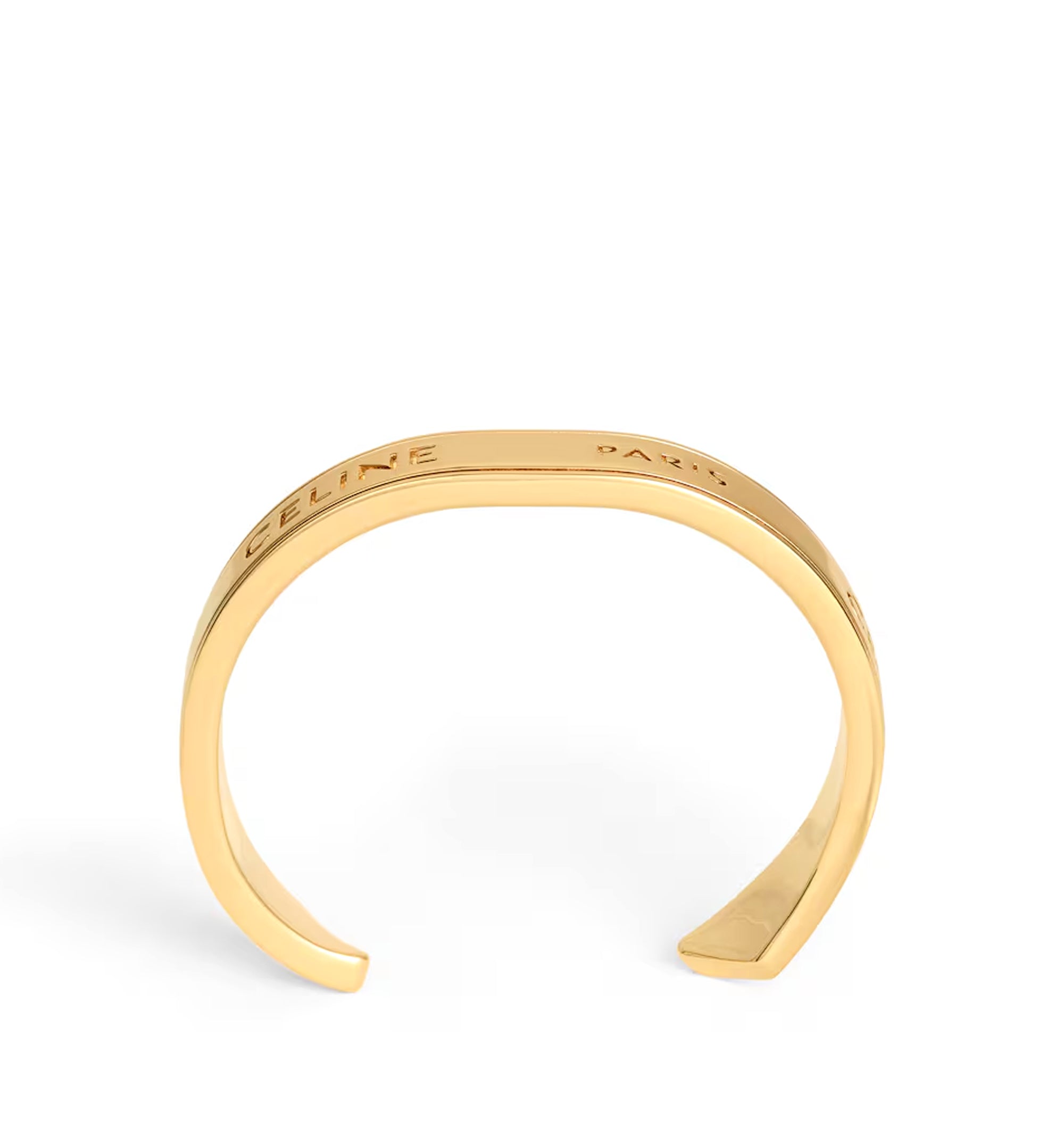 Celine Ribbon Small Cuff in Brass with Gold Finish