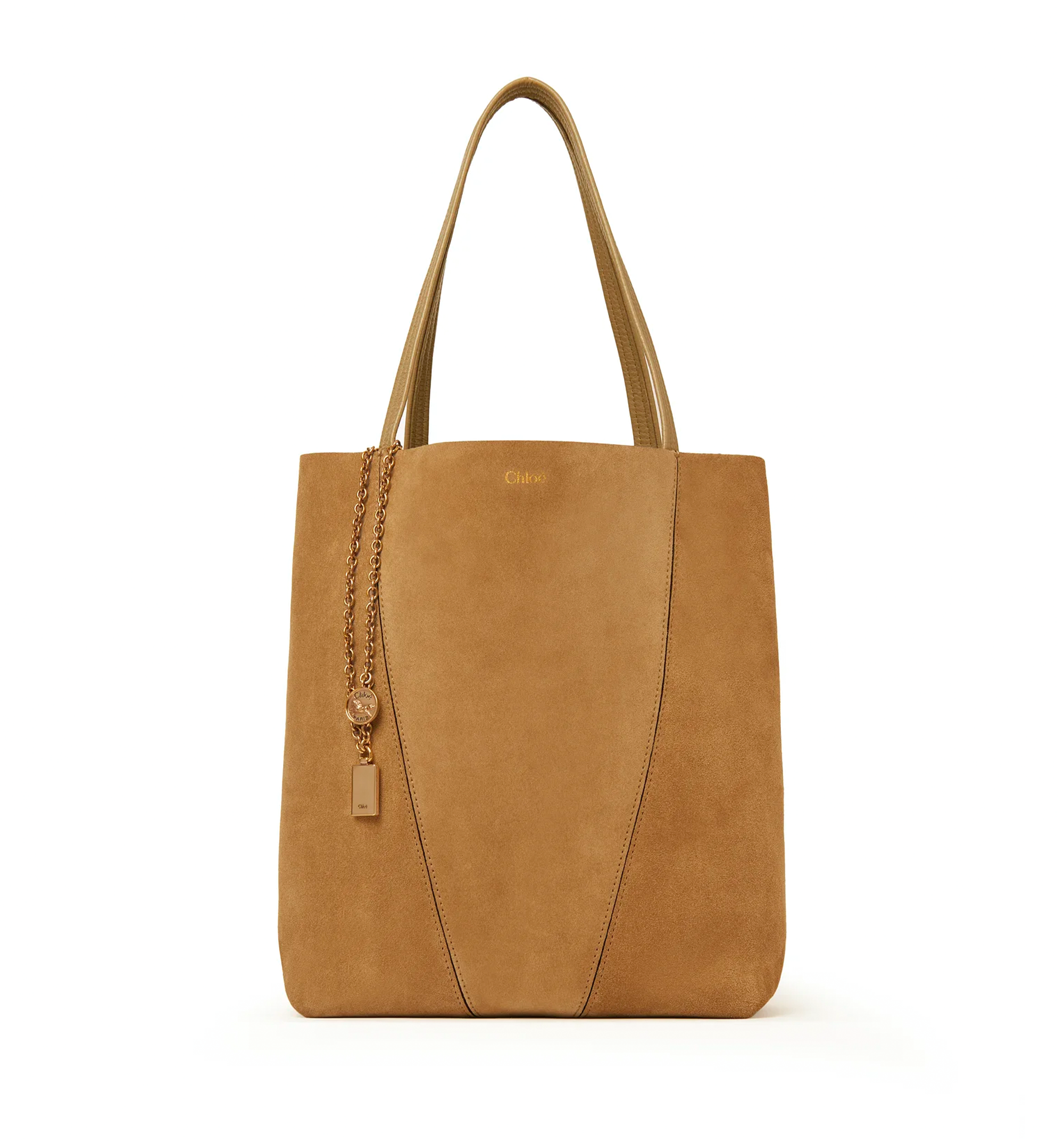 Chloé Spin Tote Bag in Suede Leather