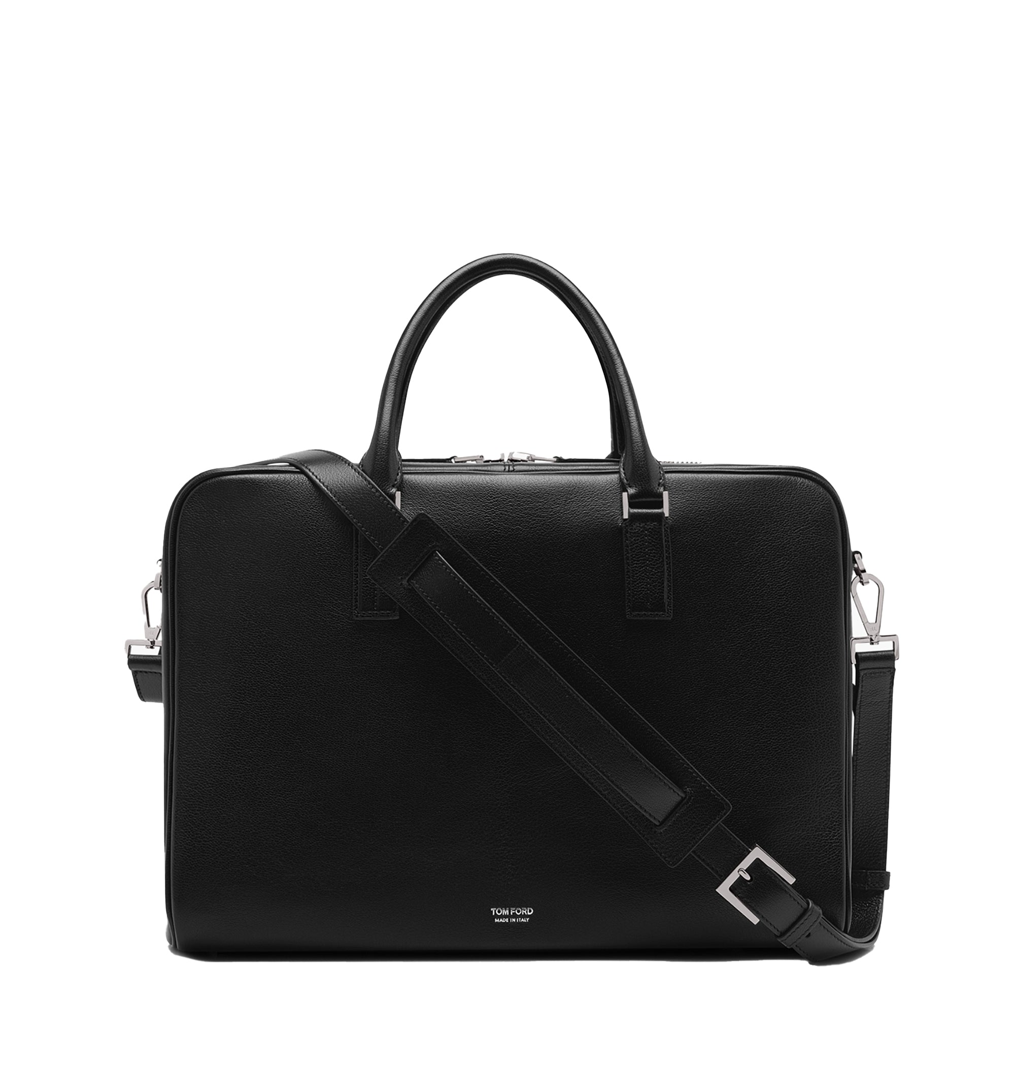 Grain Leather Minimal Briefcase