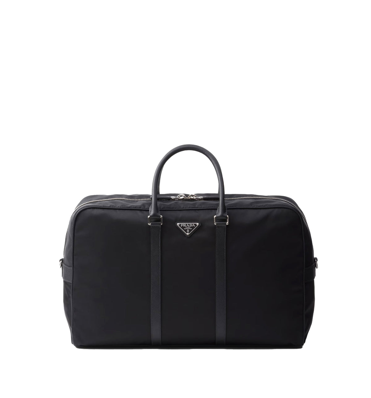 Re-Nylon and Saffiano leather duffel bag