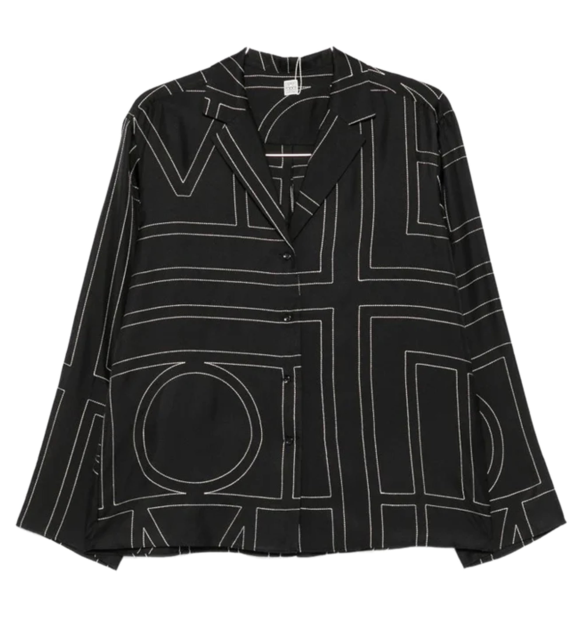 Monogram Silk Pajama Shirt
