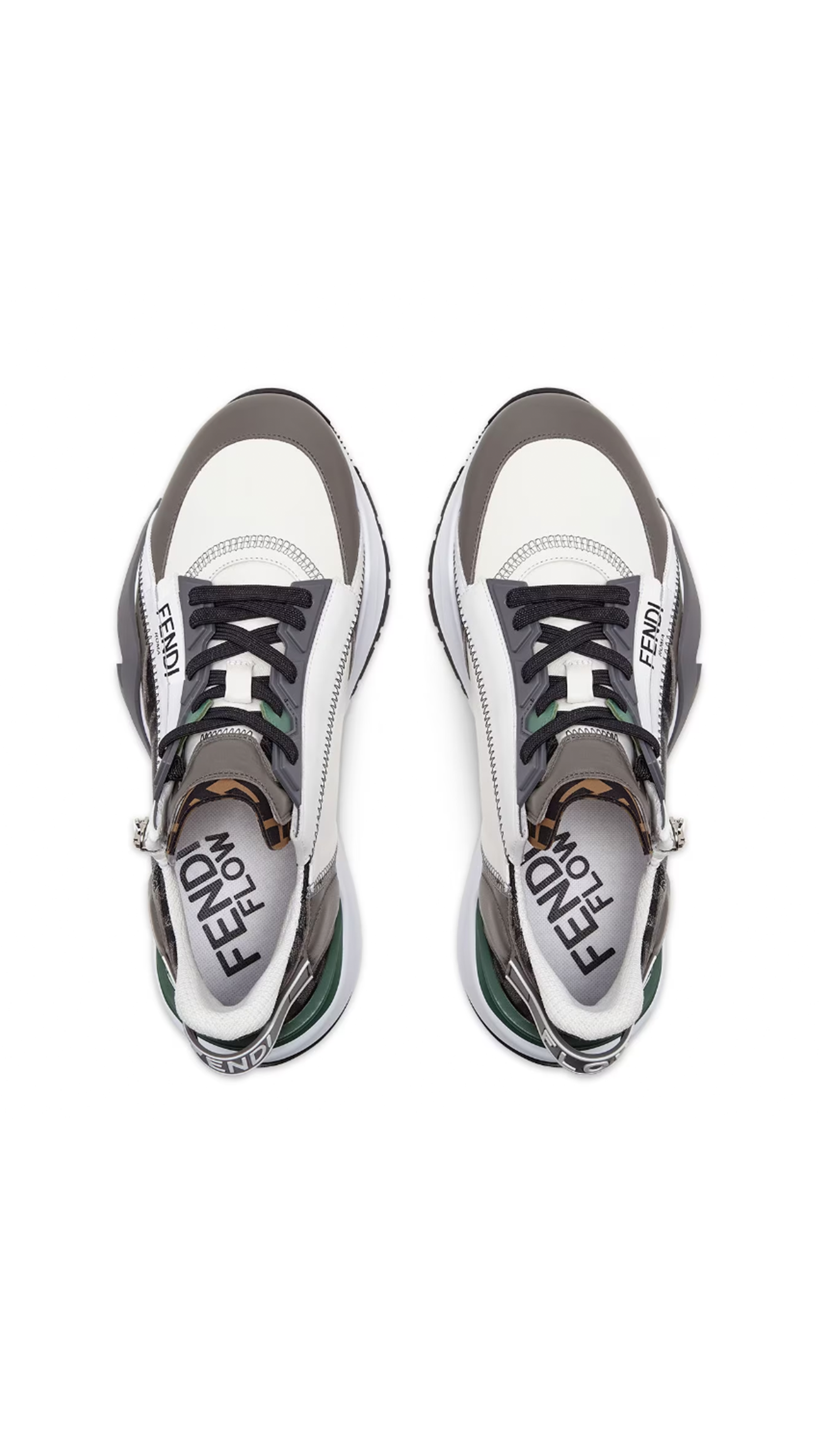 Fendi Flow Sneakers - Grey/Green