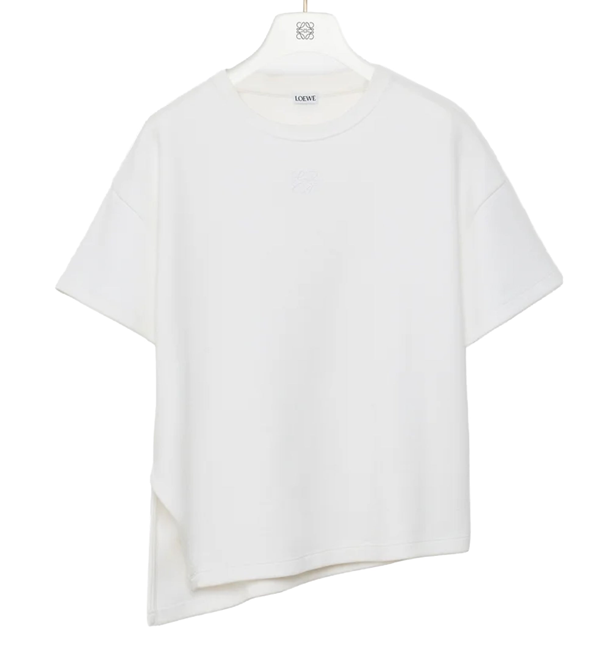 Asymmetric t-shirt in cotton blend