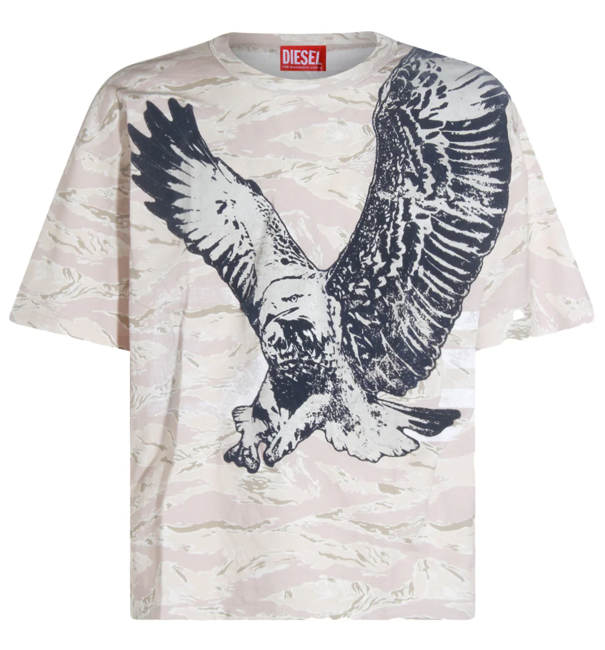 Camo T-Shirt With Eagle Print