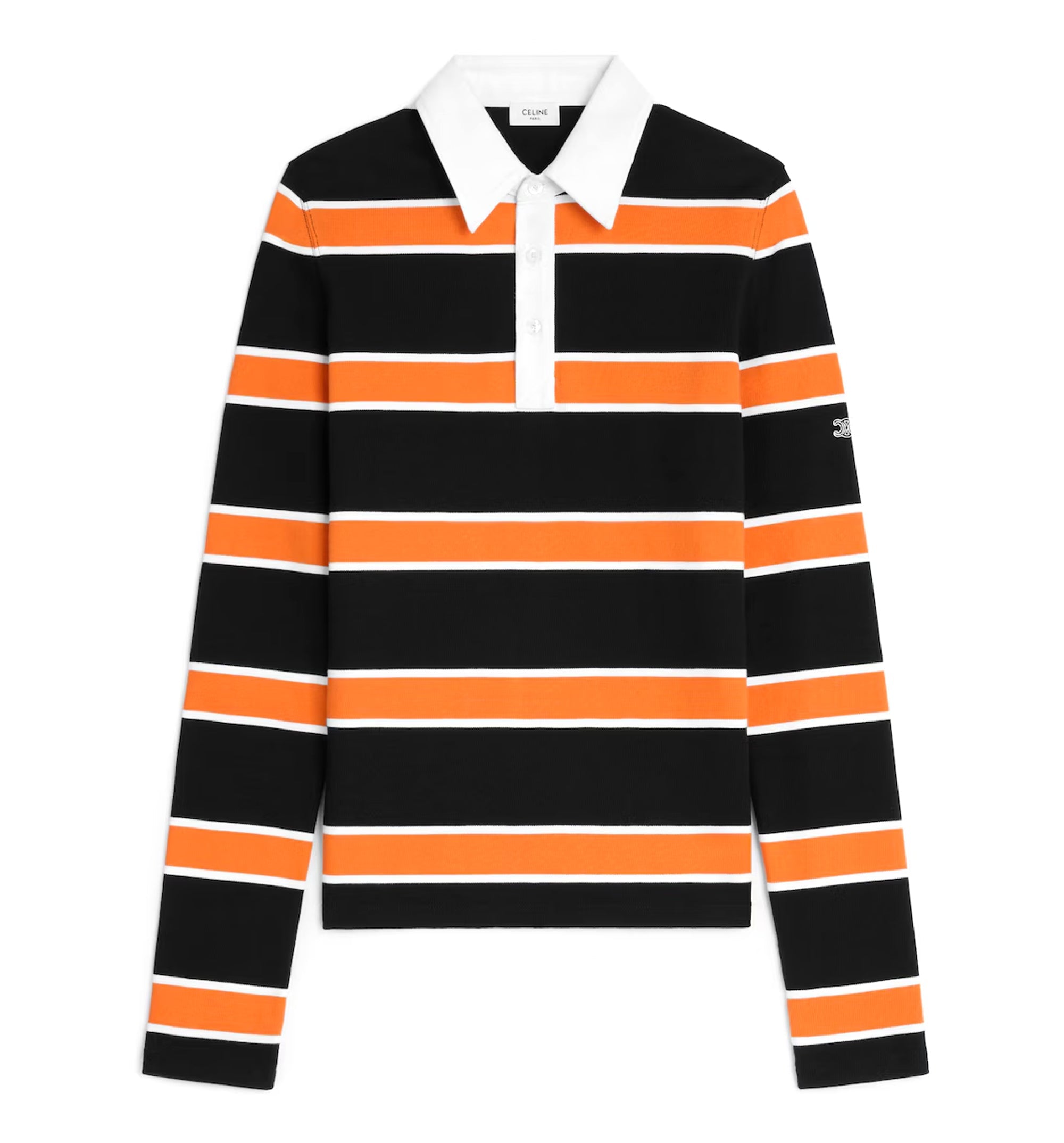 Polo Shirt in Striped Cotton Jersey