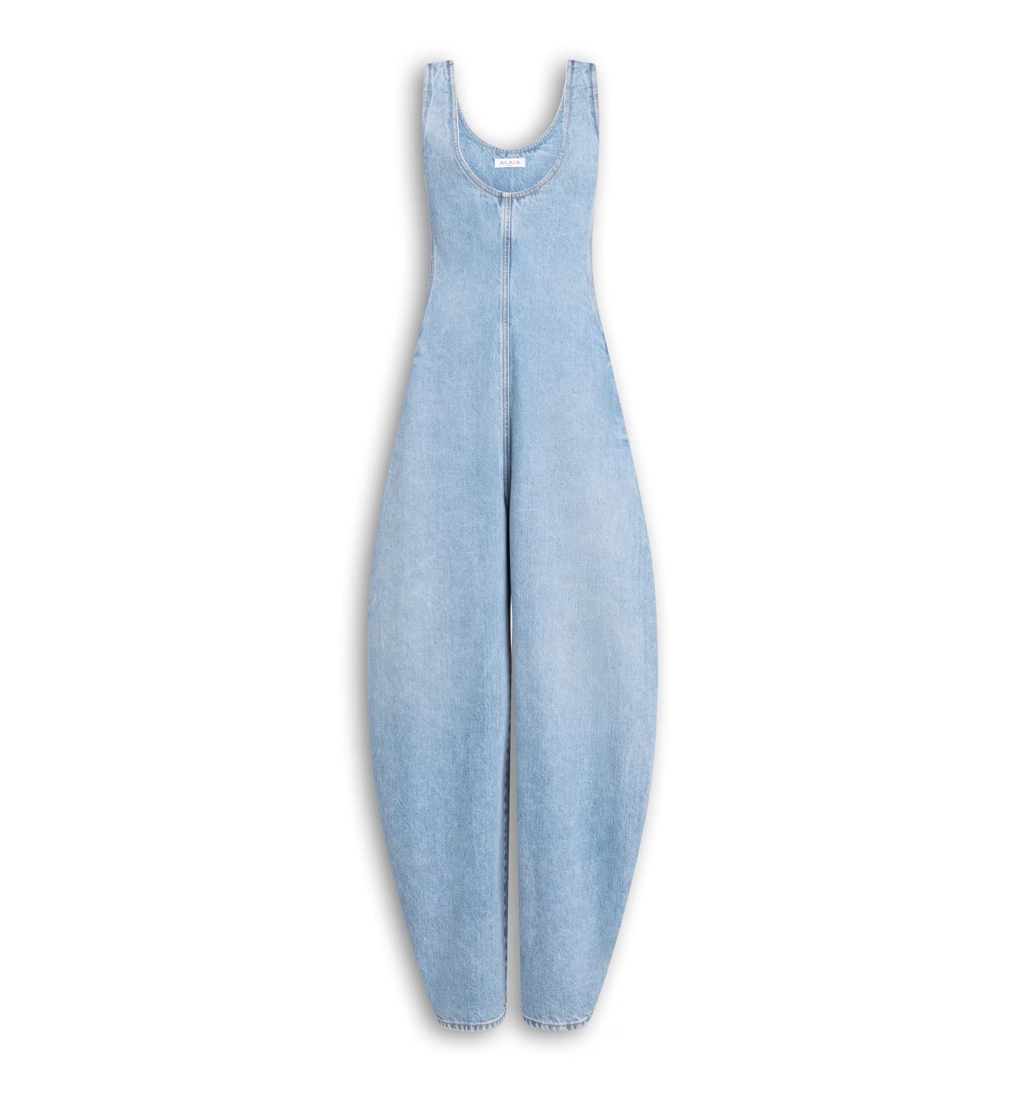 Round Denim Jumpsuit