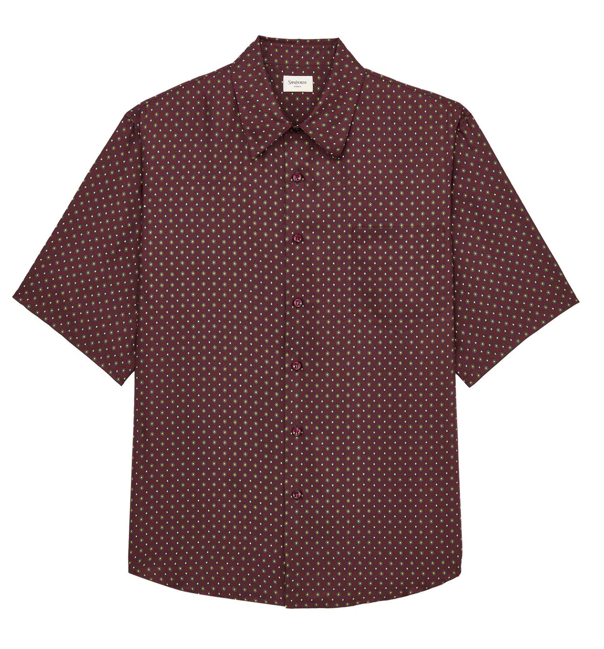 Shirt In Hexagon Silk Twill