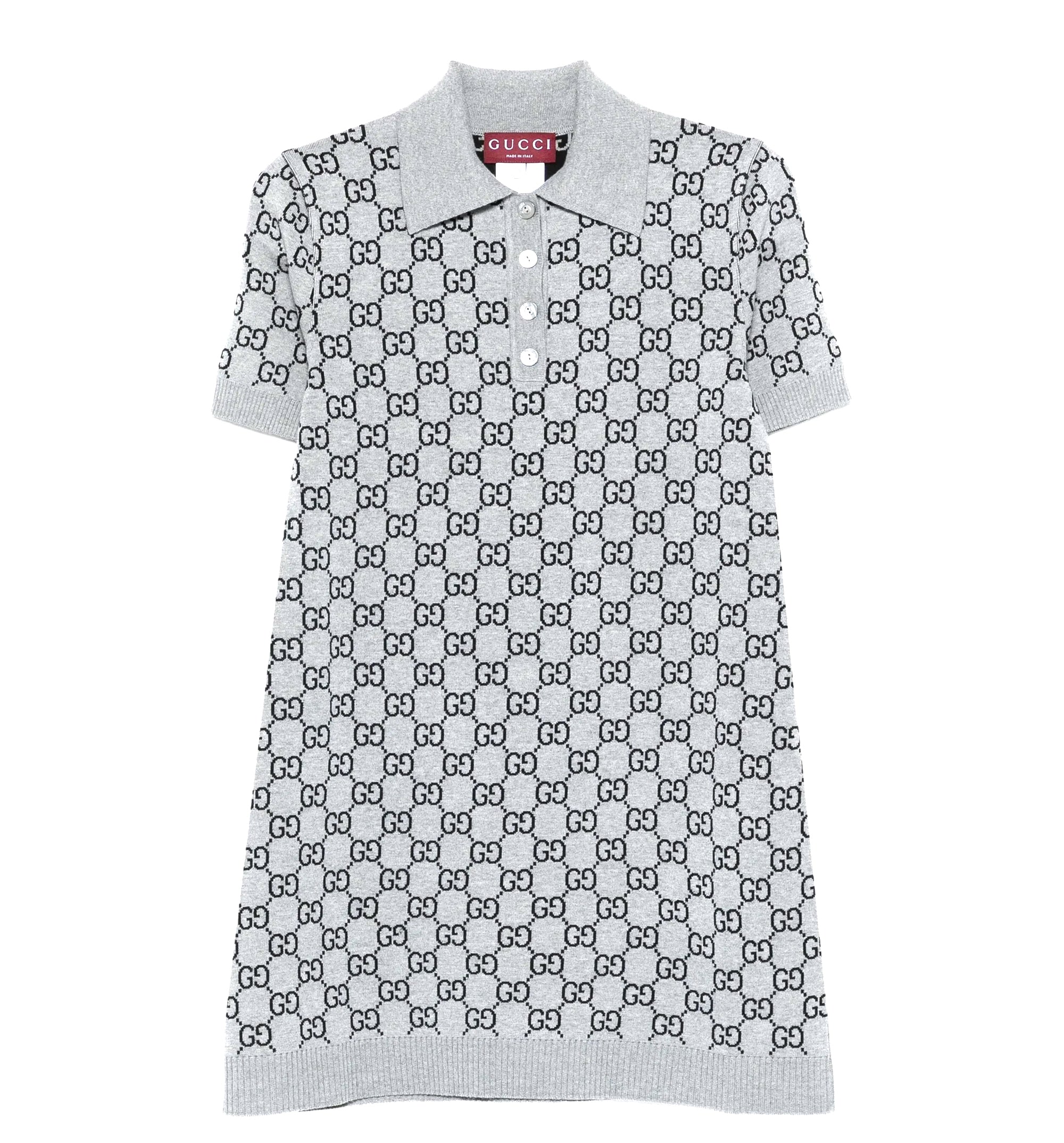 GG Wool Jacquard Polo Dress