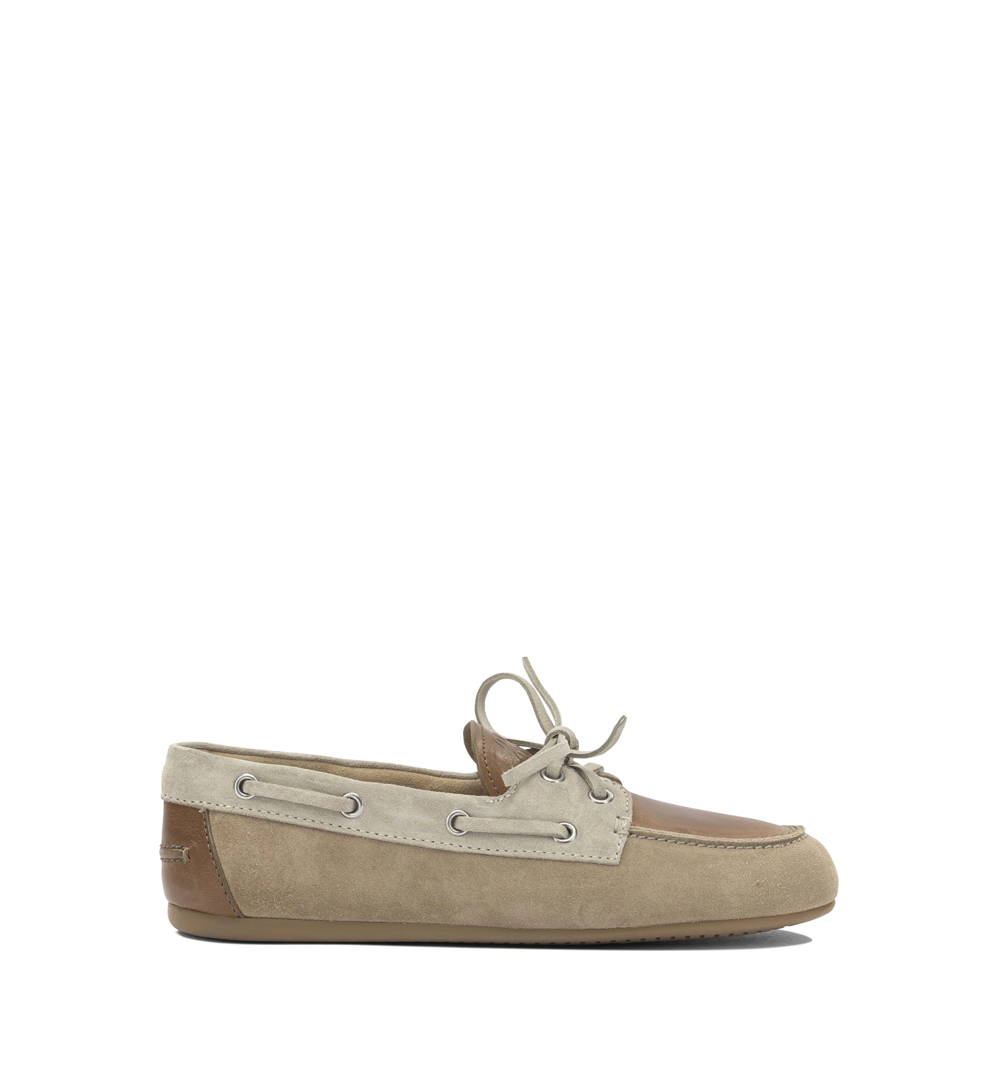 Suede lace-up loafers