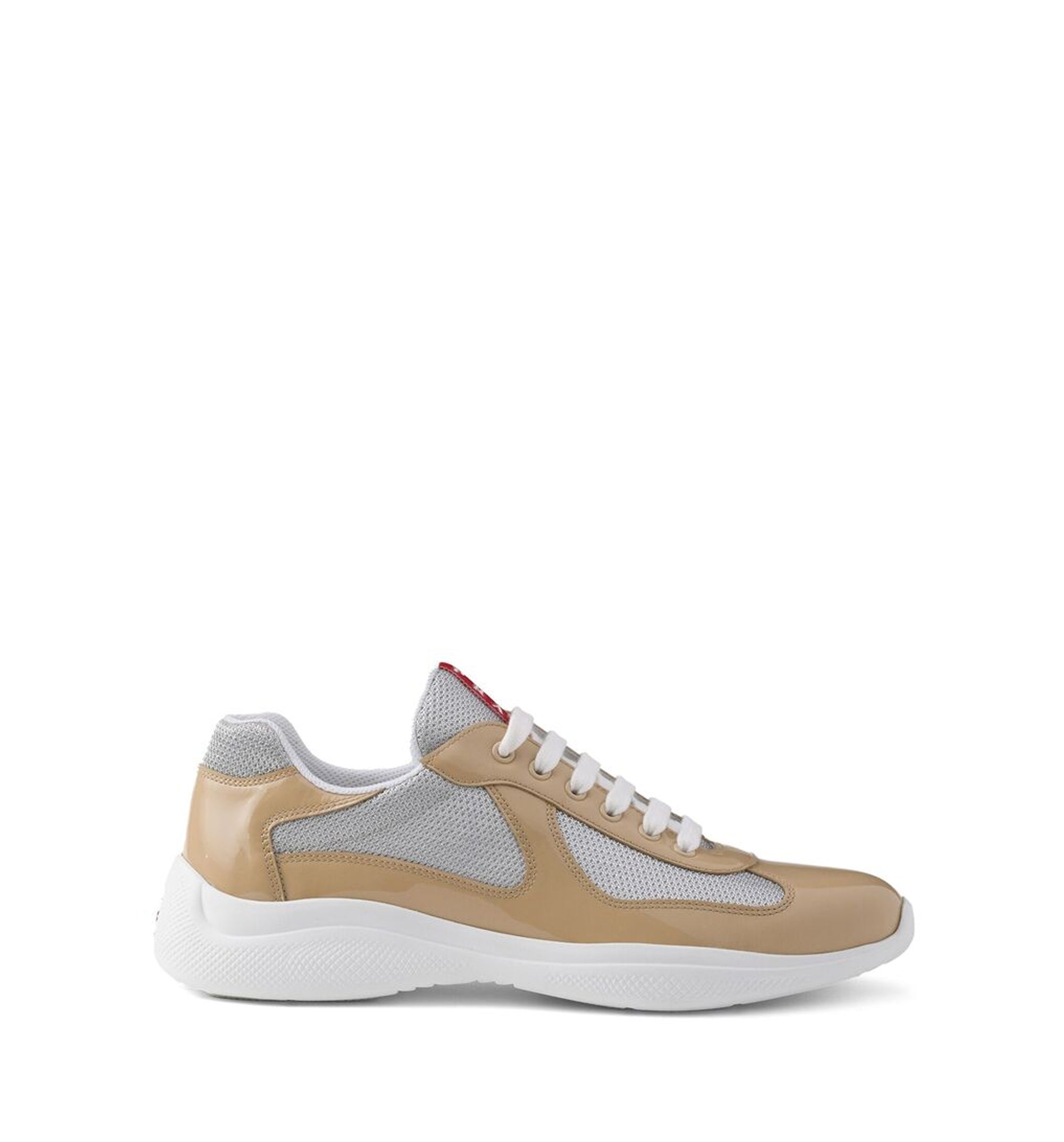 Patent leather and technical fabric Prada America's Cup sneakers