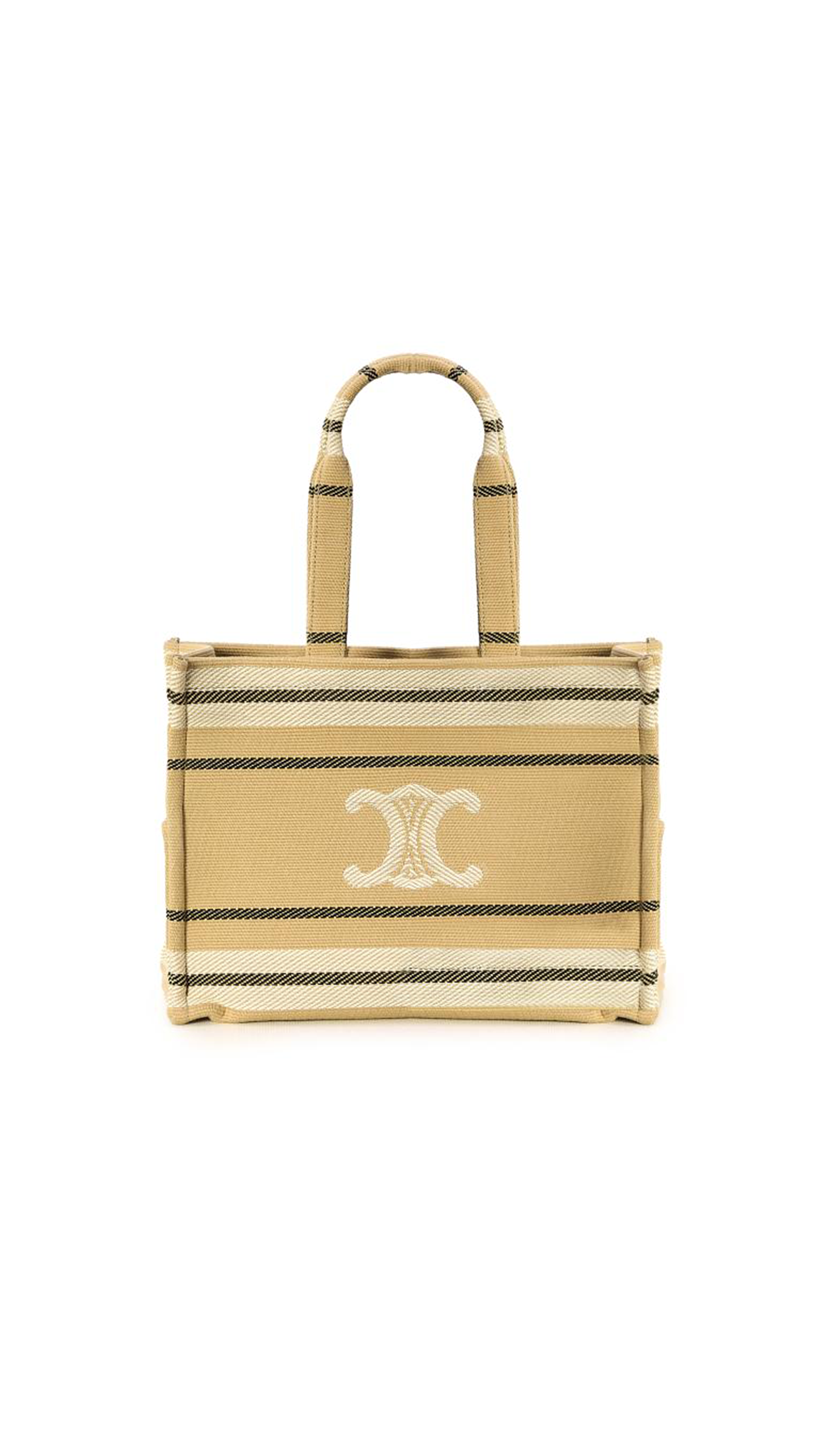 Large Cabas Thais Striped - Beige