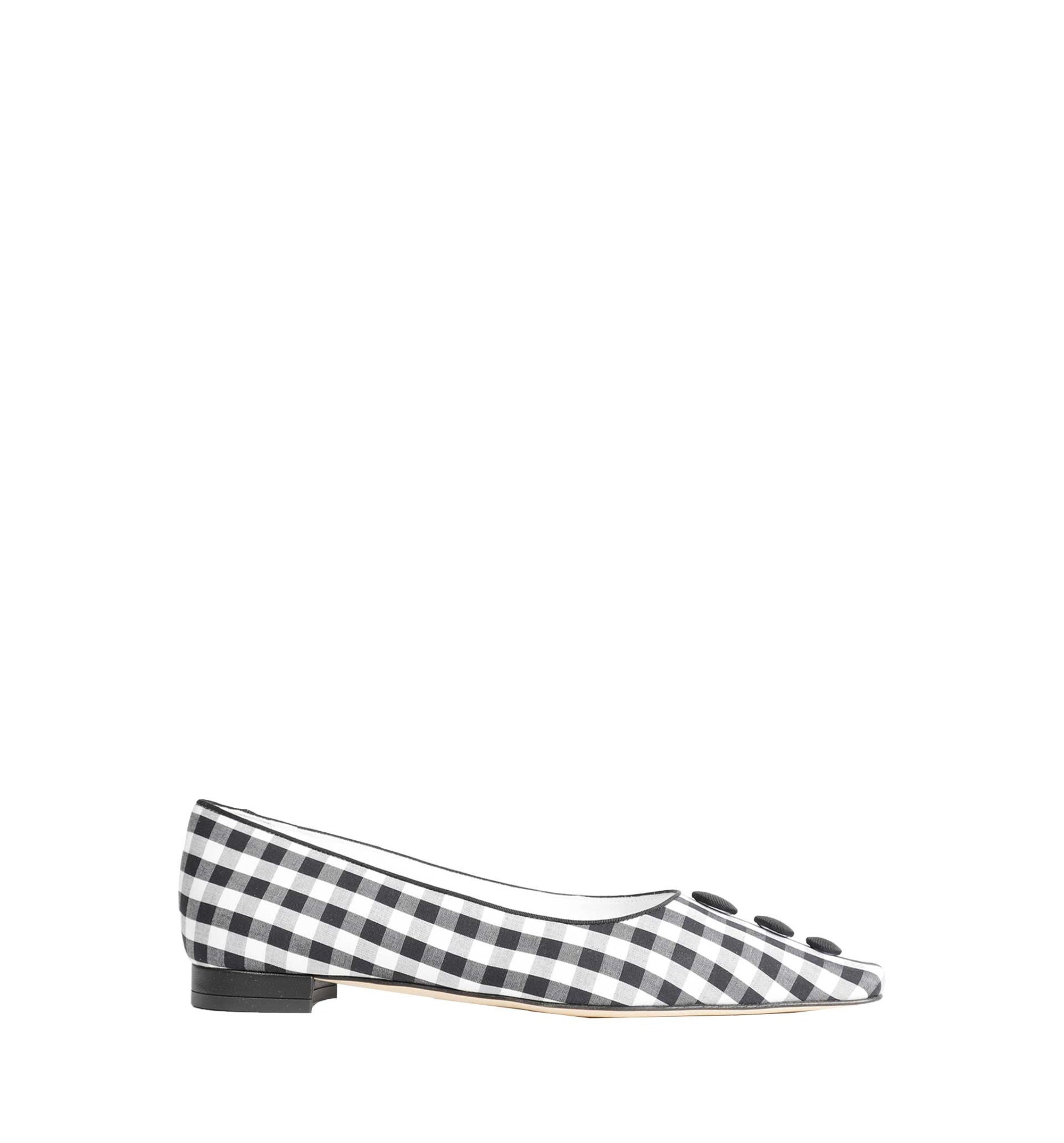 Checkered ballet shoes