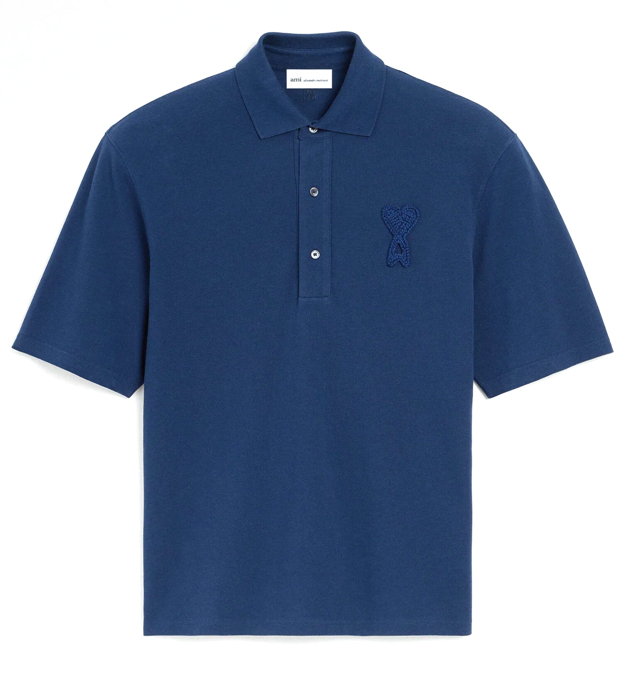 Cotton Ami De Coeur Knitted Patch Polo