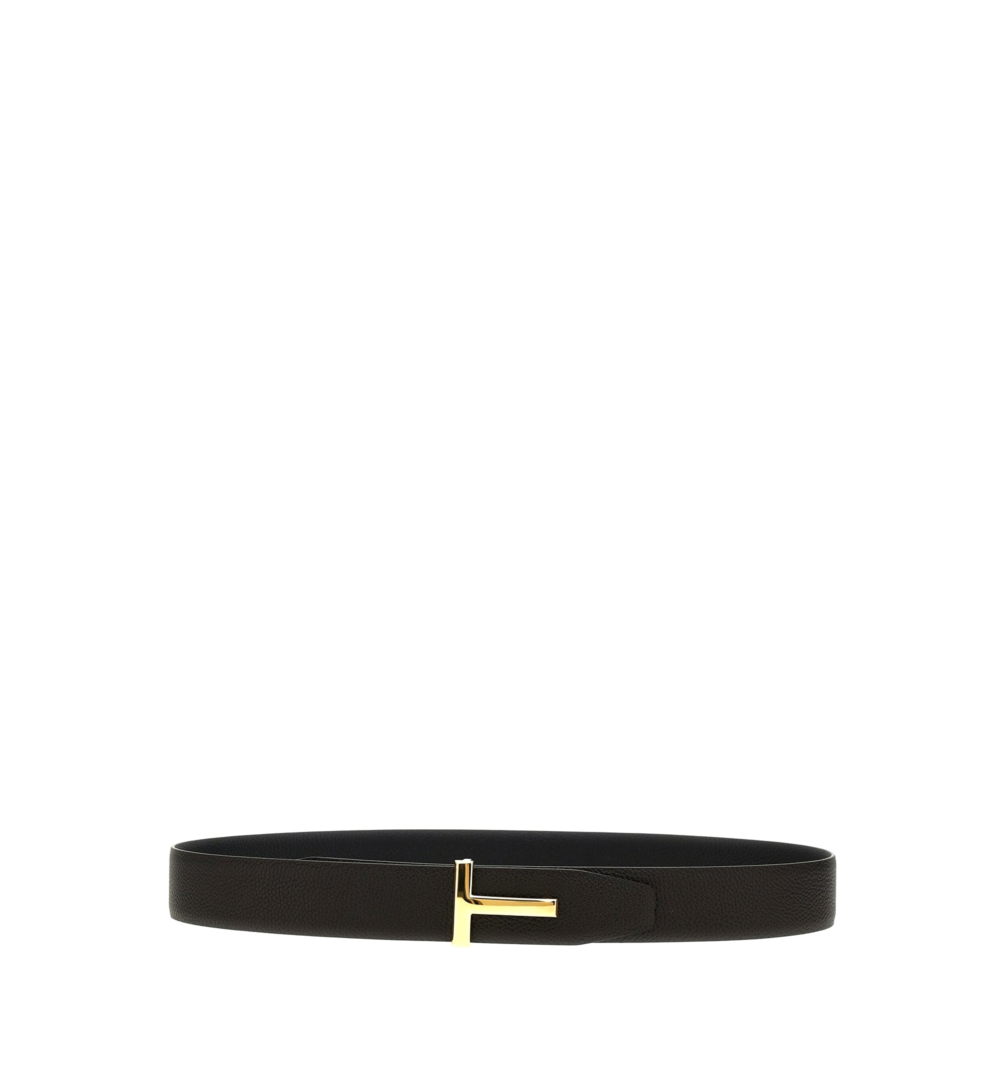Grain Leather T Icon Belt