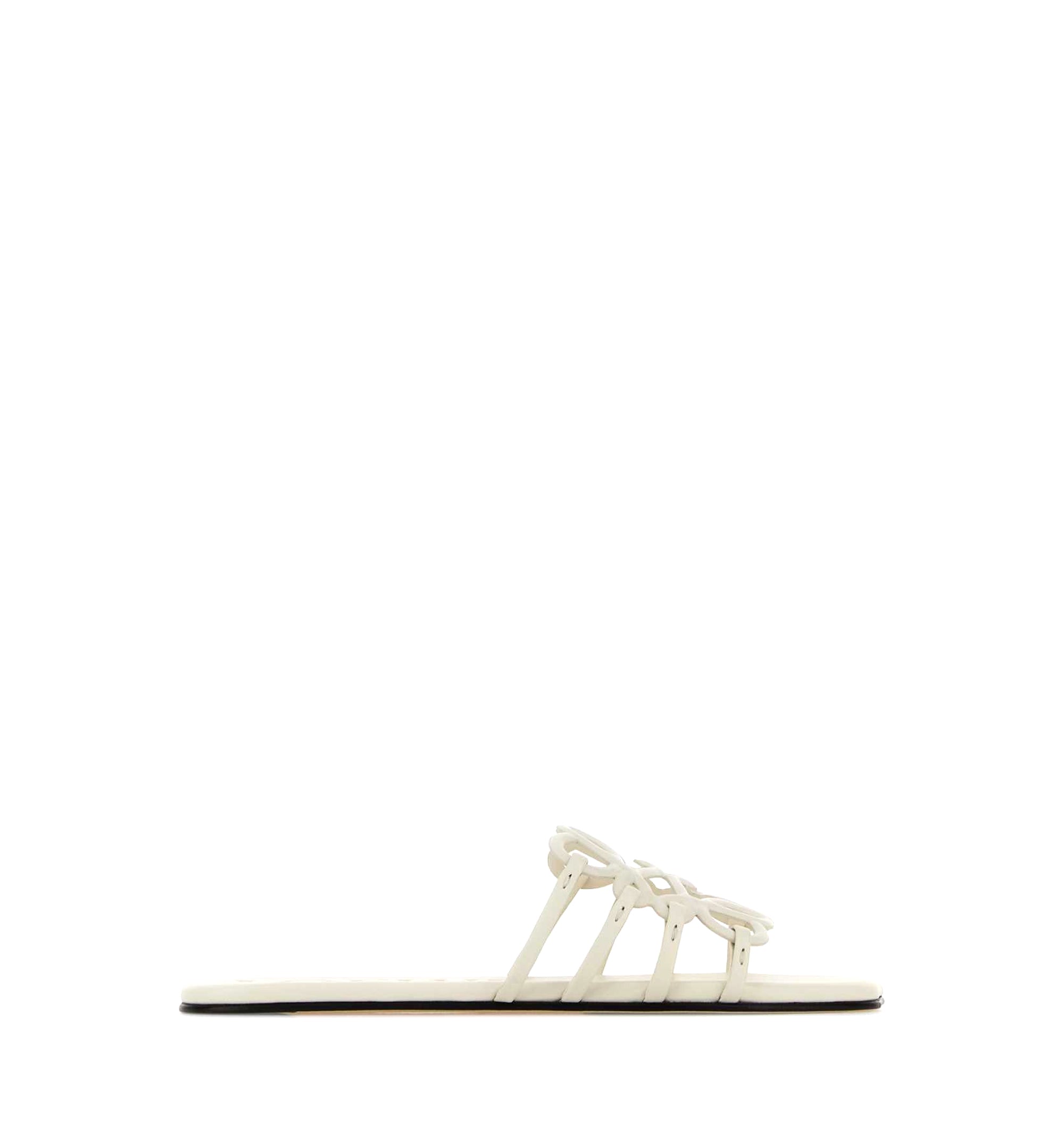 Petal Anagram slide in calfskin