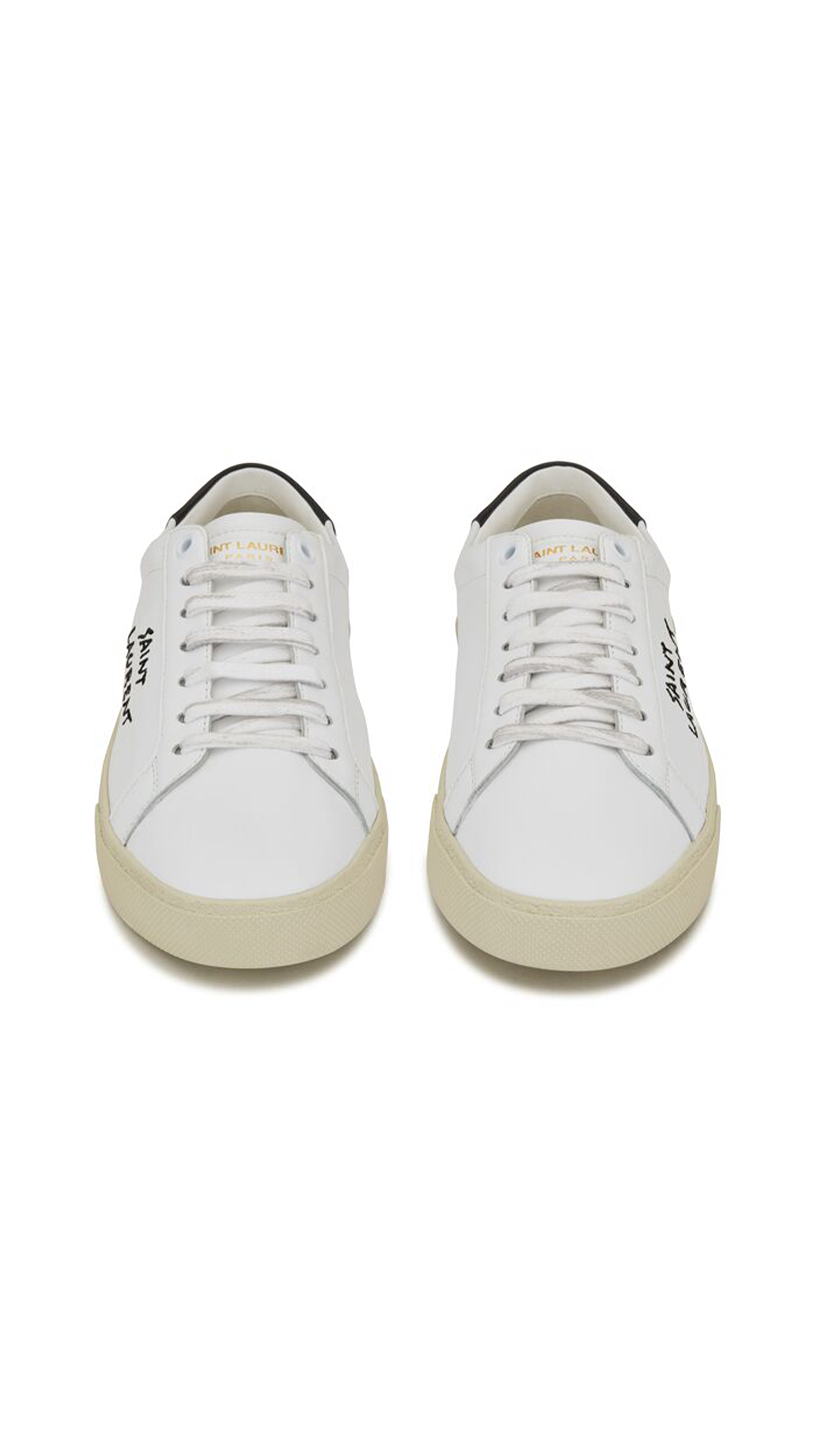 Court Classic SL/06 Embroidered Sneakers in Smooth Leather - Optic White