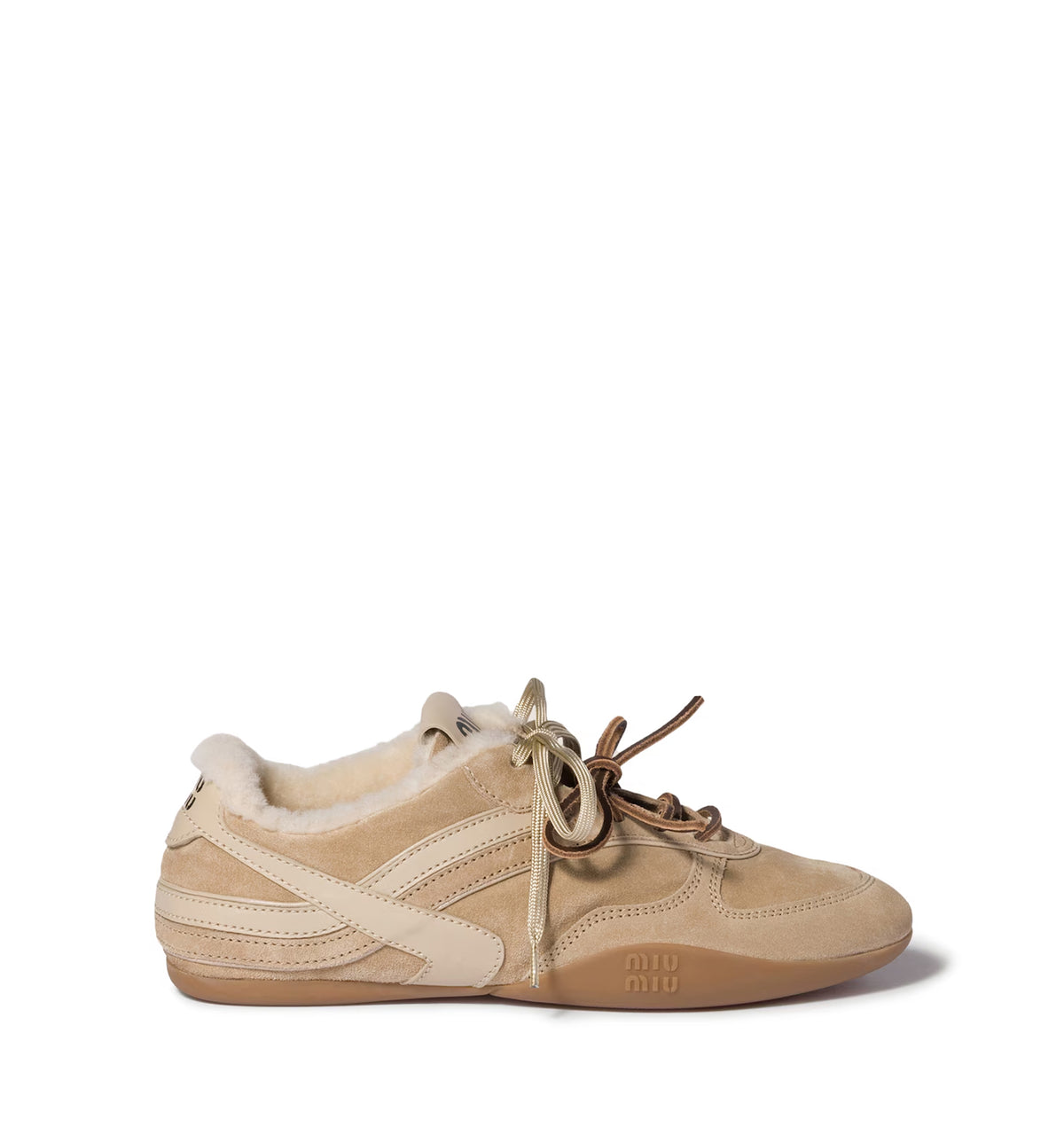 Gymnasium suede and shearling sneakers