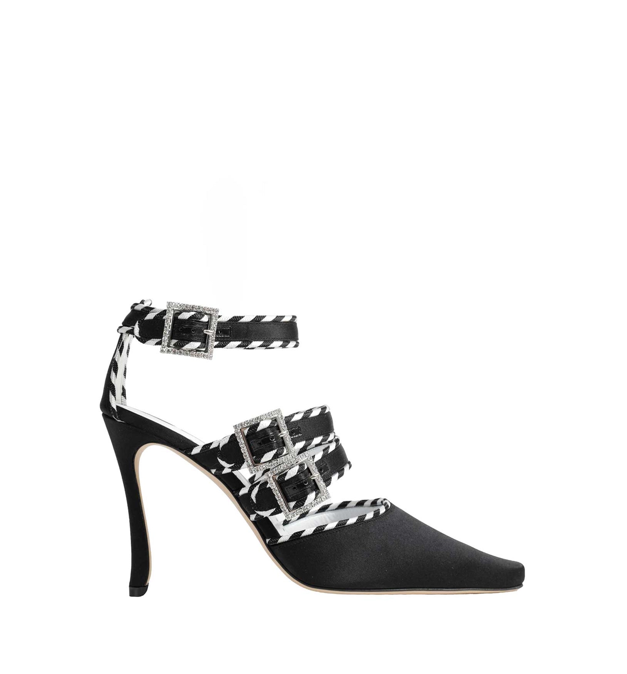Sumba 105 Satin Ankle Strap Pumps