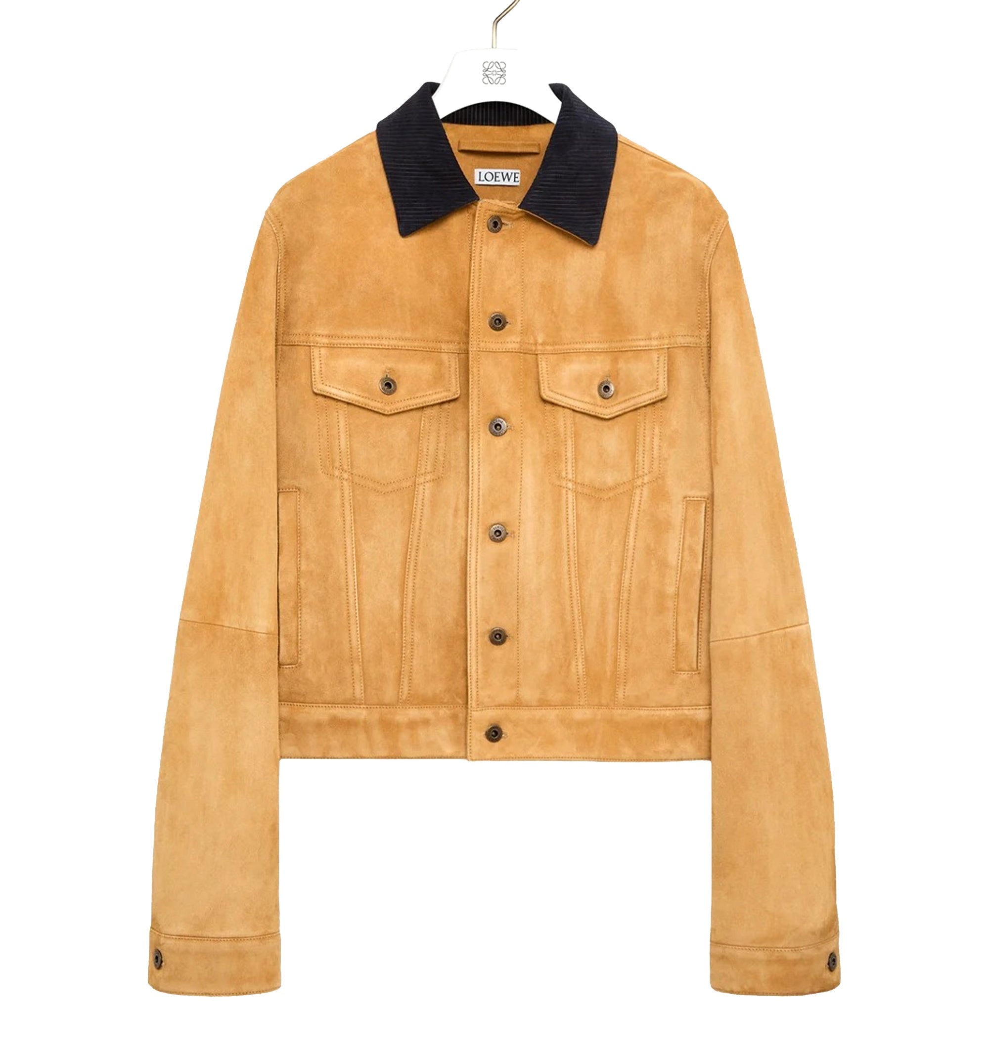 Trucker Jacket in Suede Goat Skin