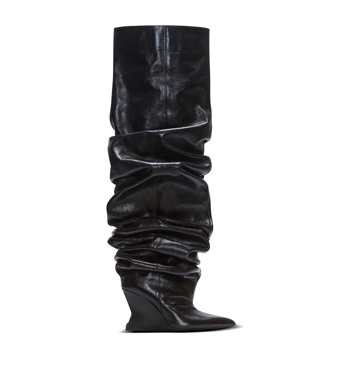 Wedge thigh-high boots