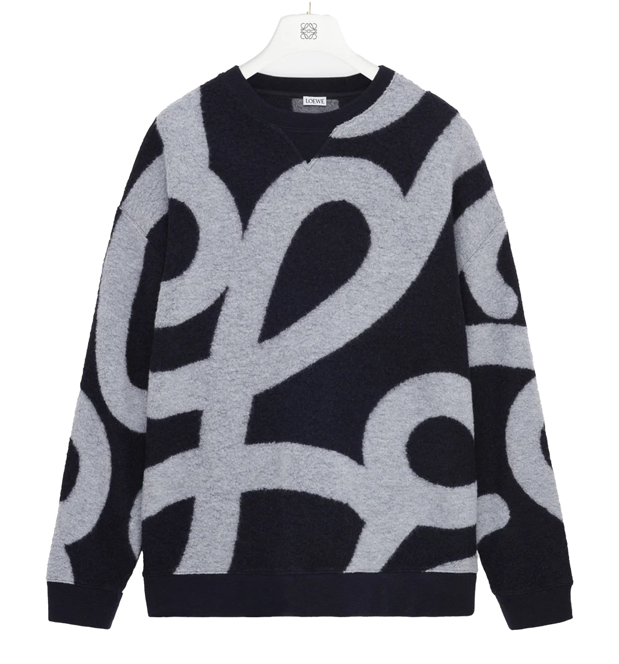 Sweatshirt in wool and cotton