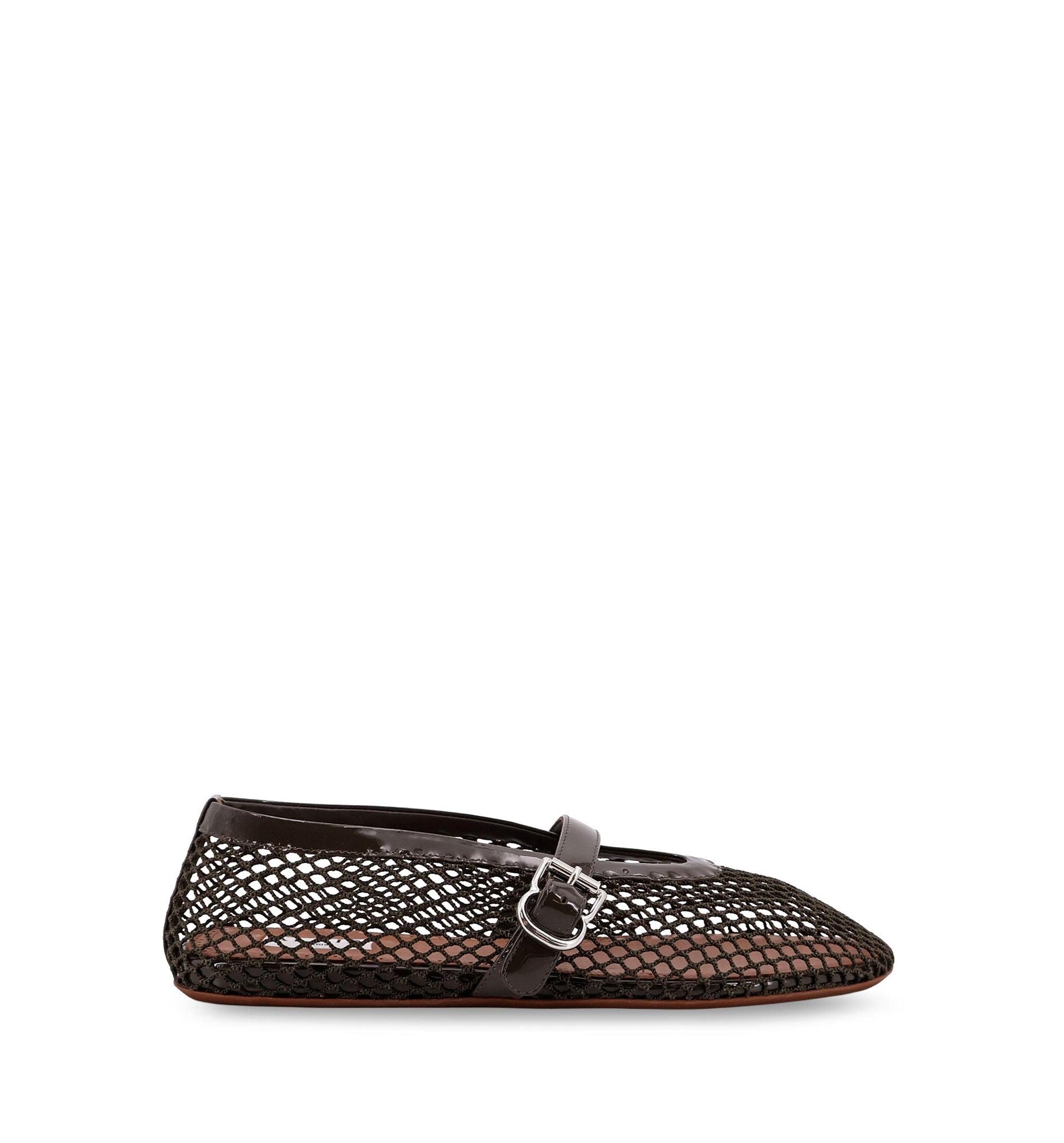 Ballet Flats In Fishnet