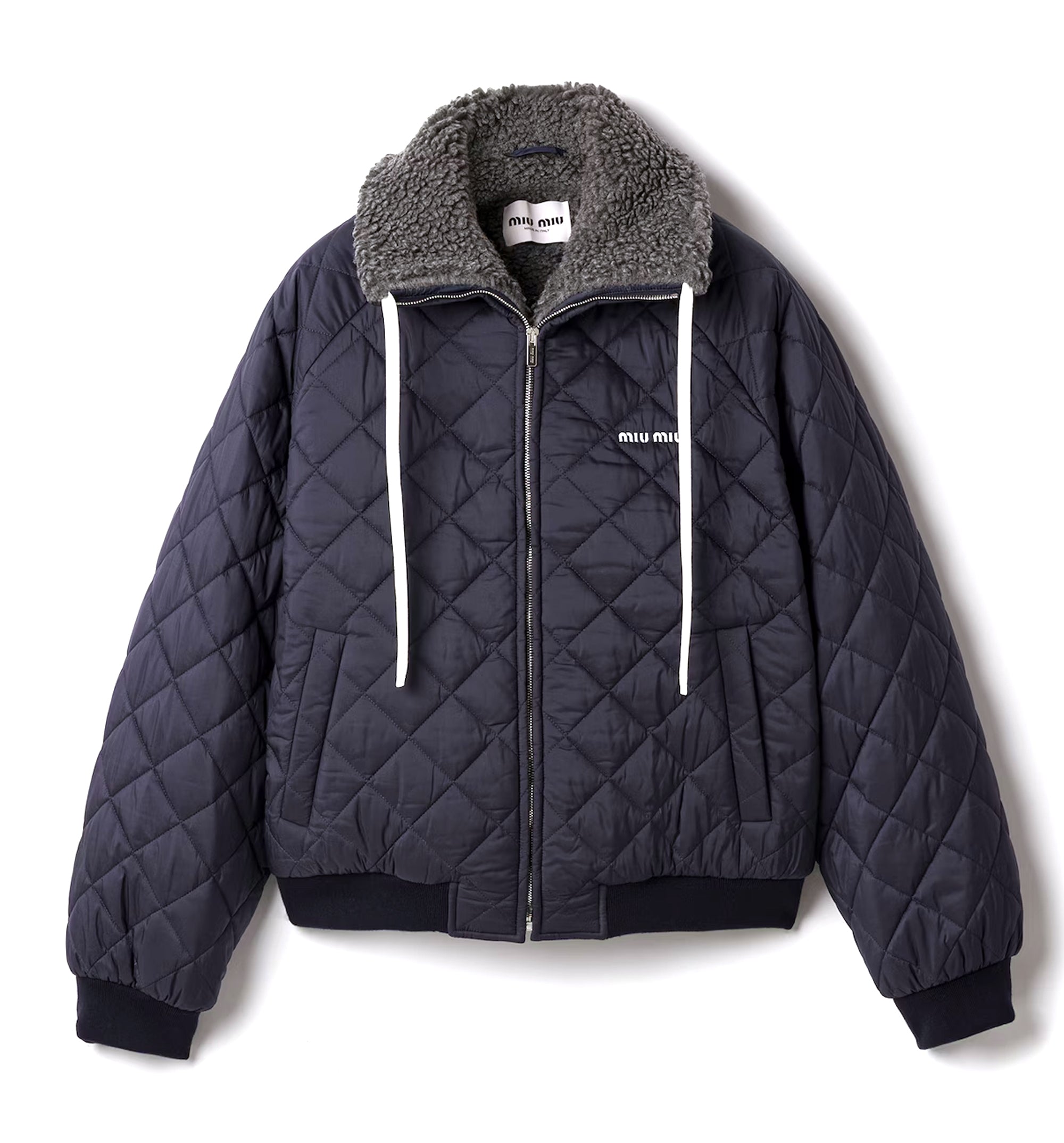 Technical pongé down jacket