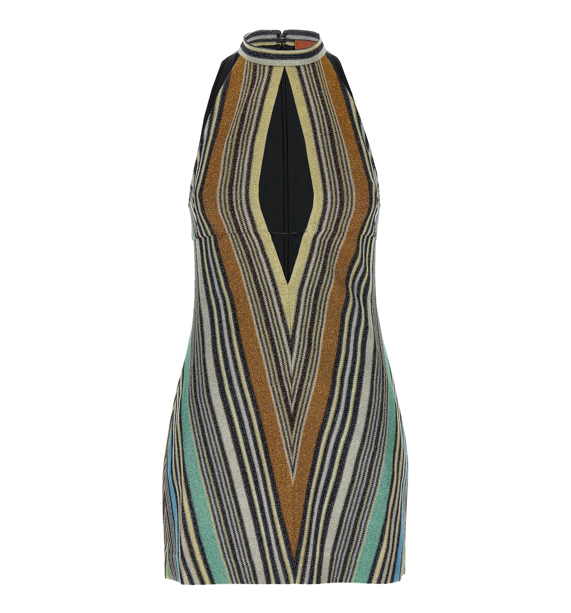 Lamé Stripe Short Dress