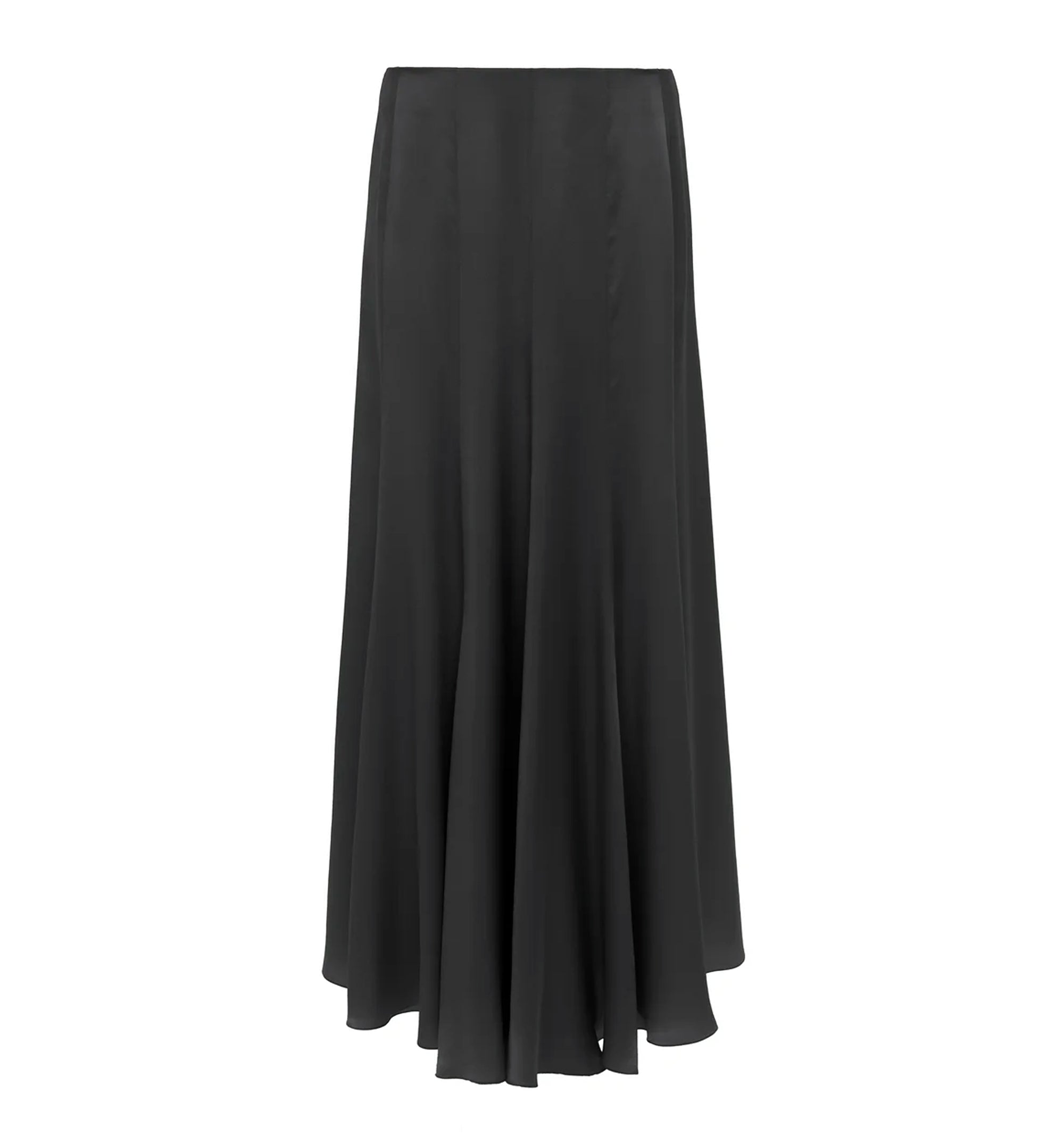 Fluid Maxi Skirt In Washed Silk Satin