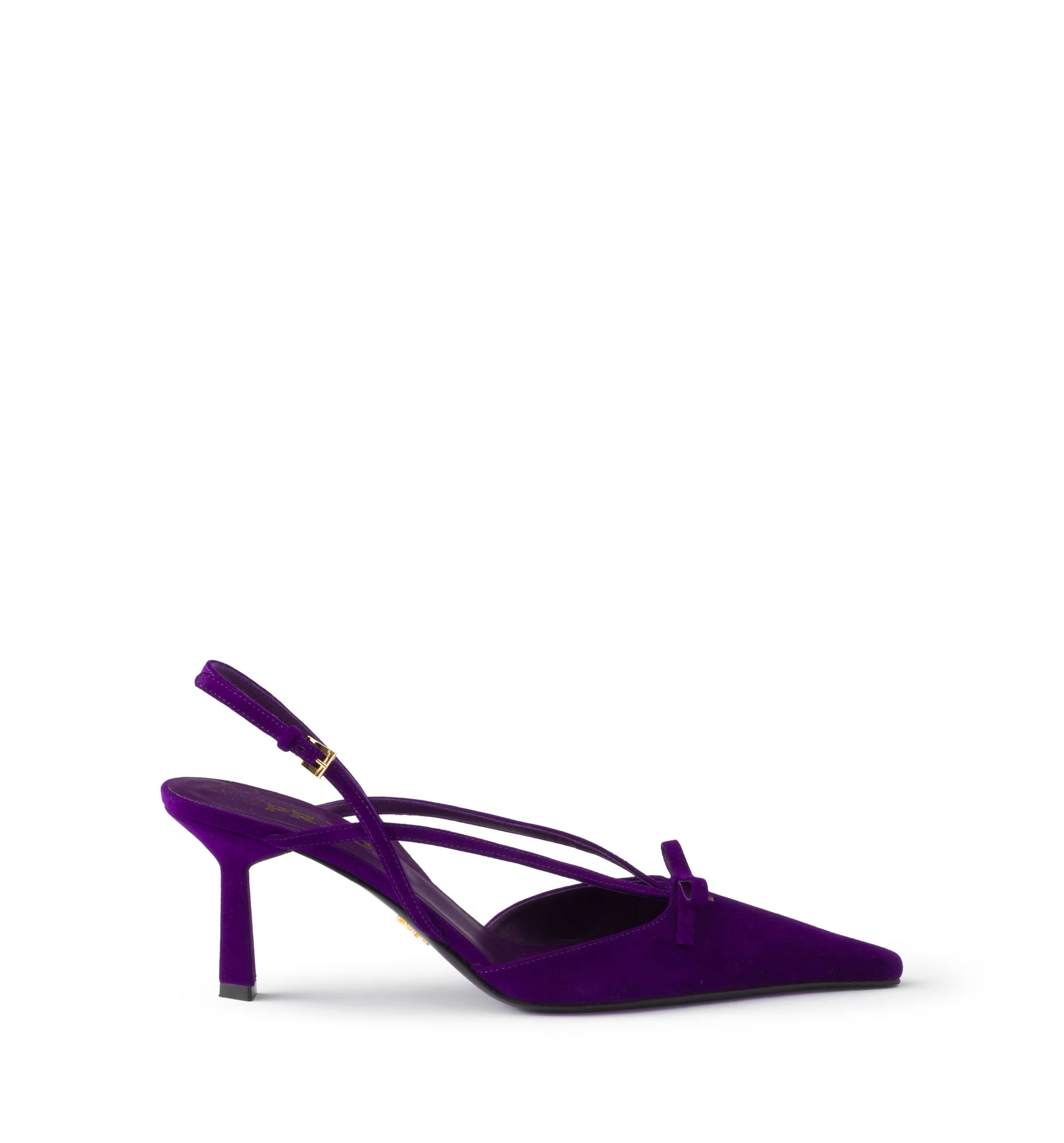 Suede slingback pumps