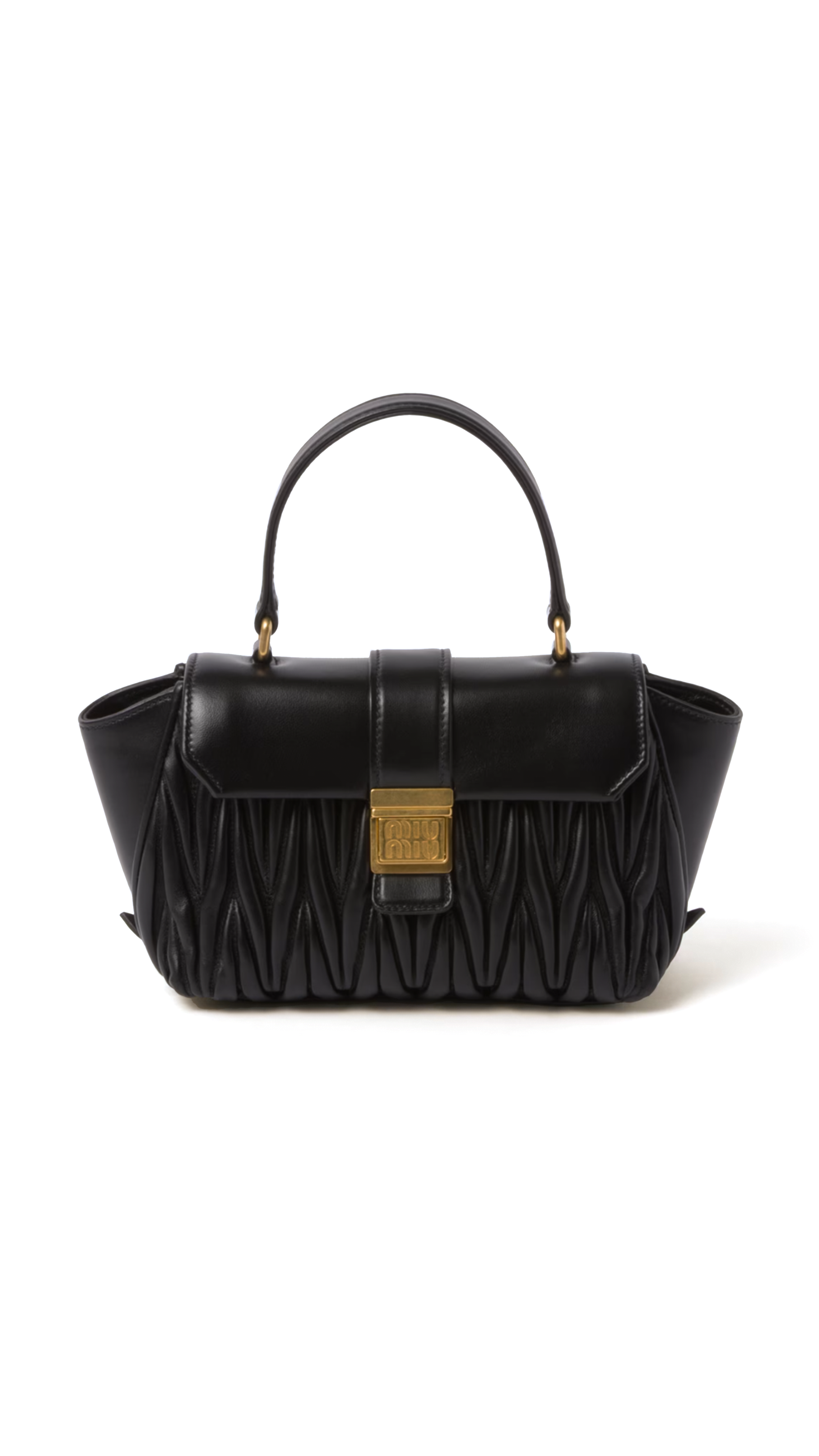 Matelassé Nappa Leather Handbag - Black