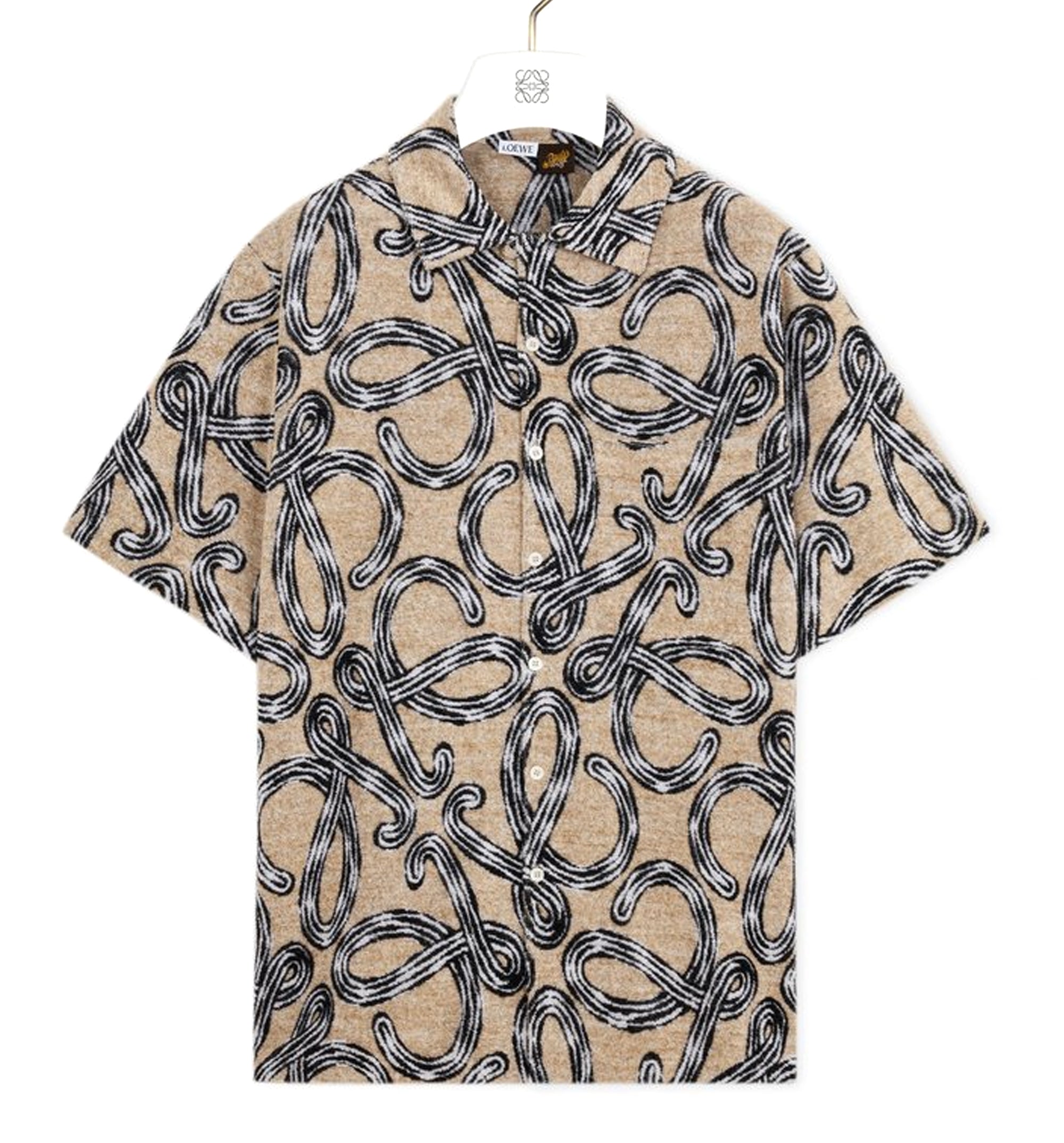Short Sleeve Shirt In Terry Cotton Jacquard