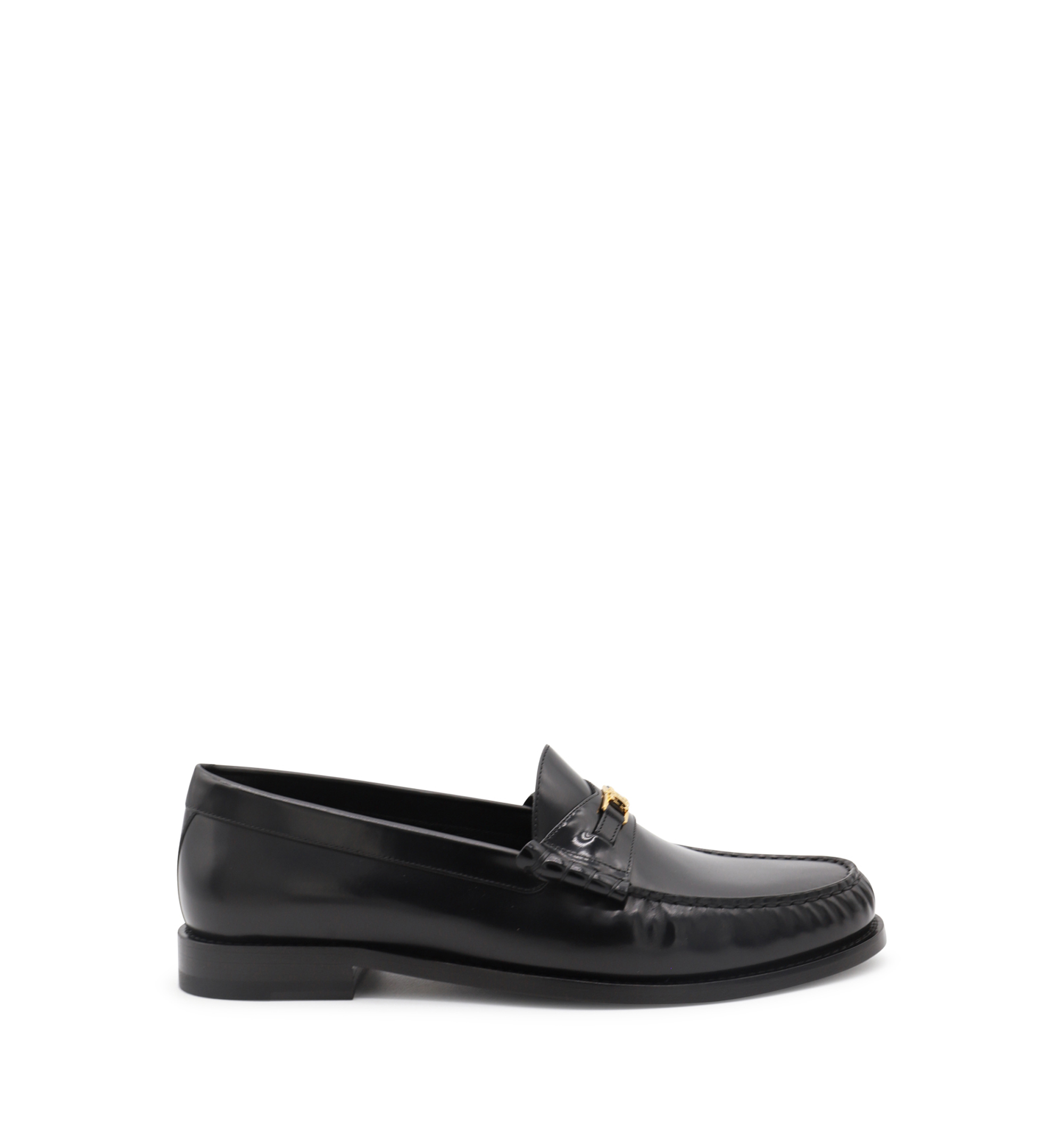 Celine Luco Triomphe Loafer in Polished Bull - Black