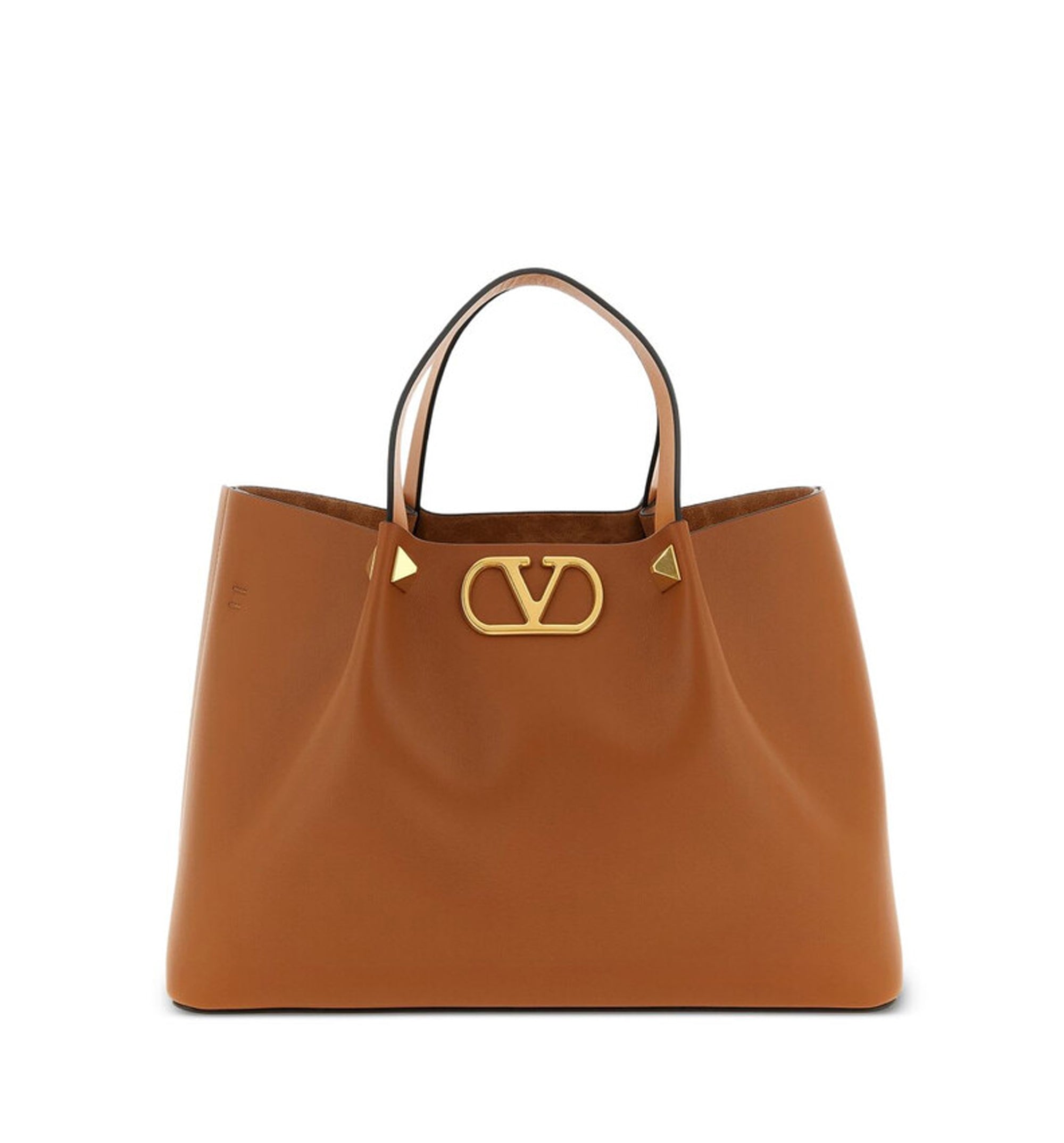 VLogo Signature Medium Leather Tote Bag