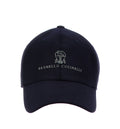 Virgin Wool Flannel Baseball Cap With Embroidered Logo
