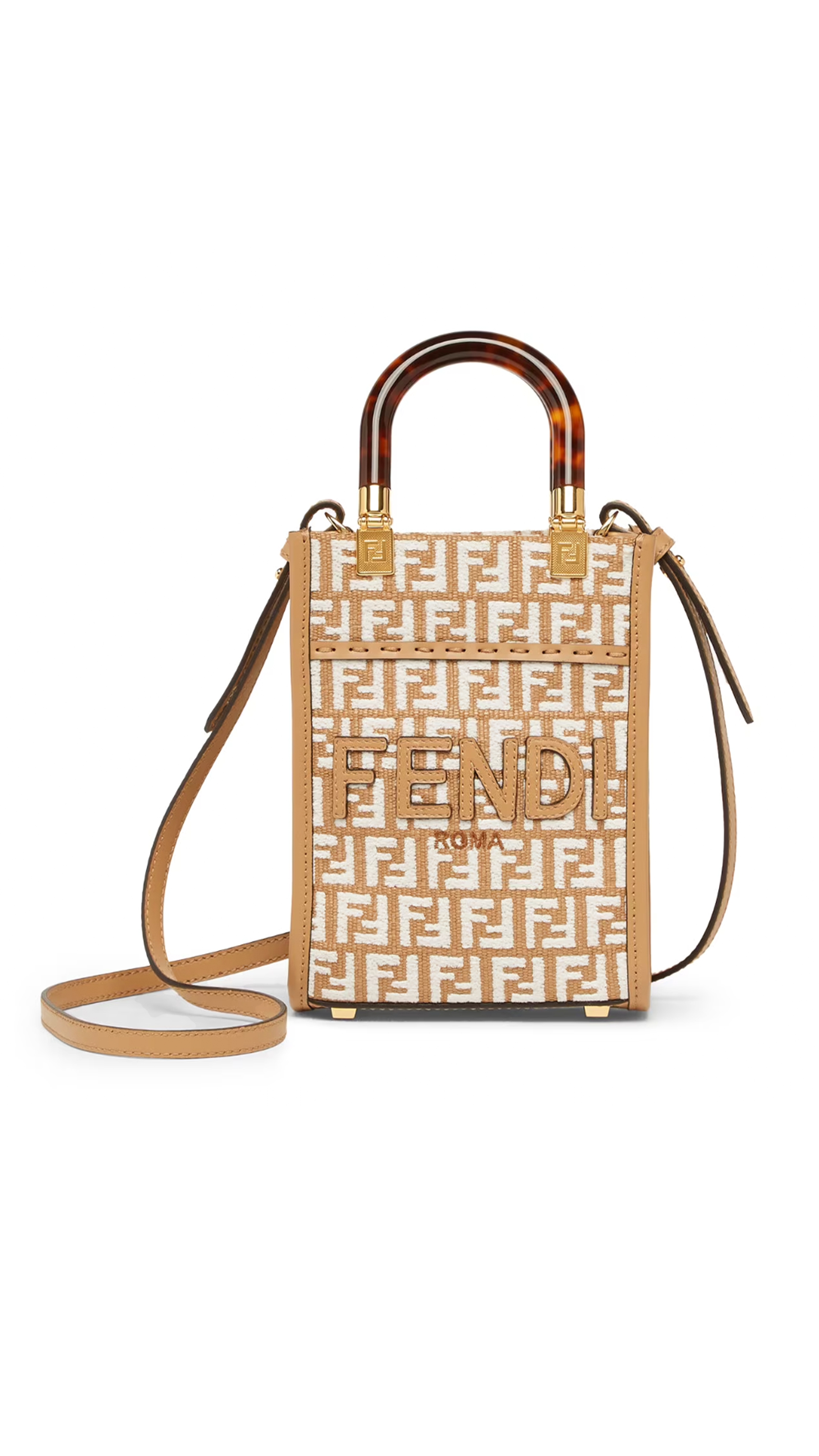 FF Tapestry Mini Sunshine Shopper - Beige/White