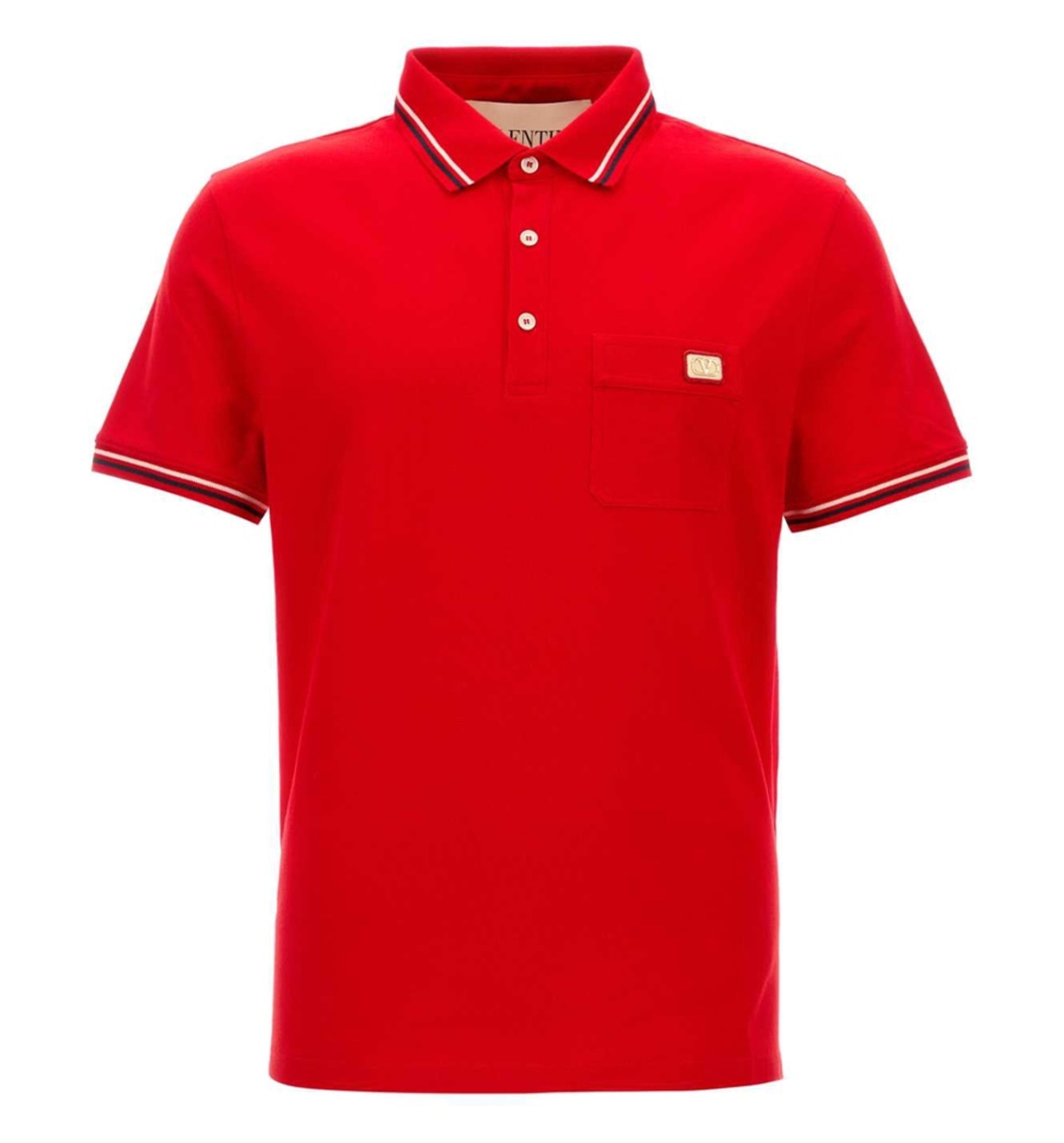 VLogo Signature Piquet Cotton Polo Shirt