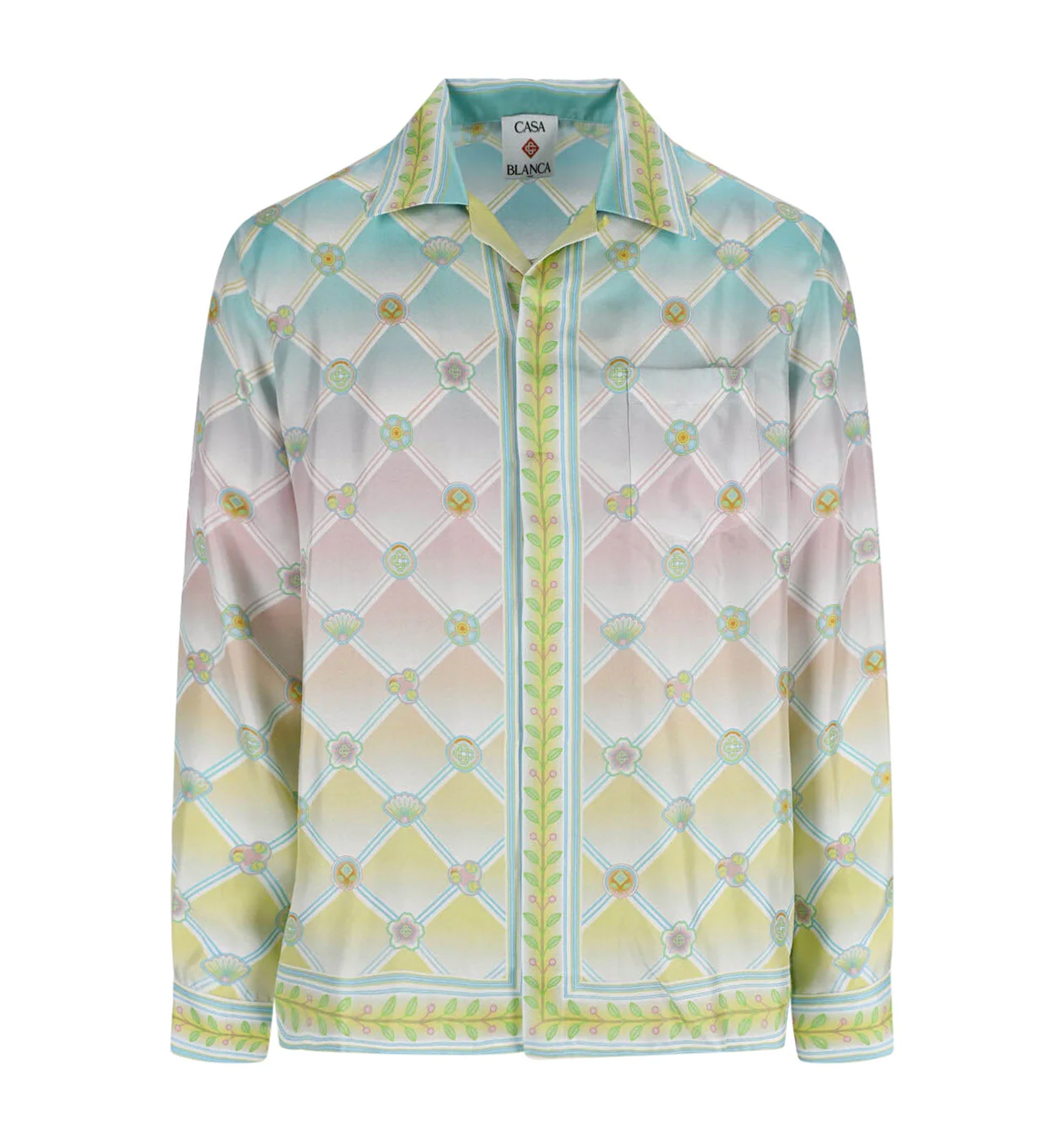 Candy Icons Cuban Collar Long Sleeve Shirt
